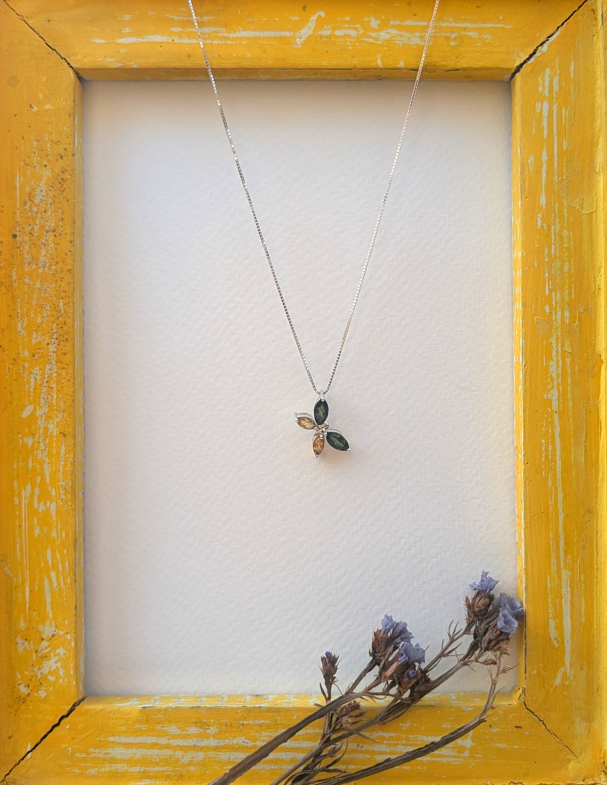 Two tone Butterfly Pendant