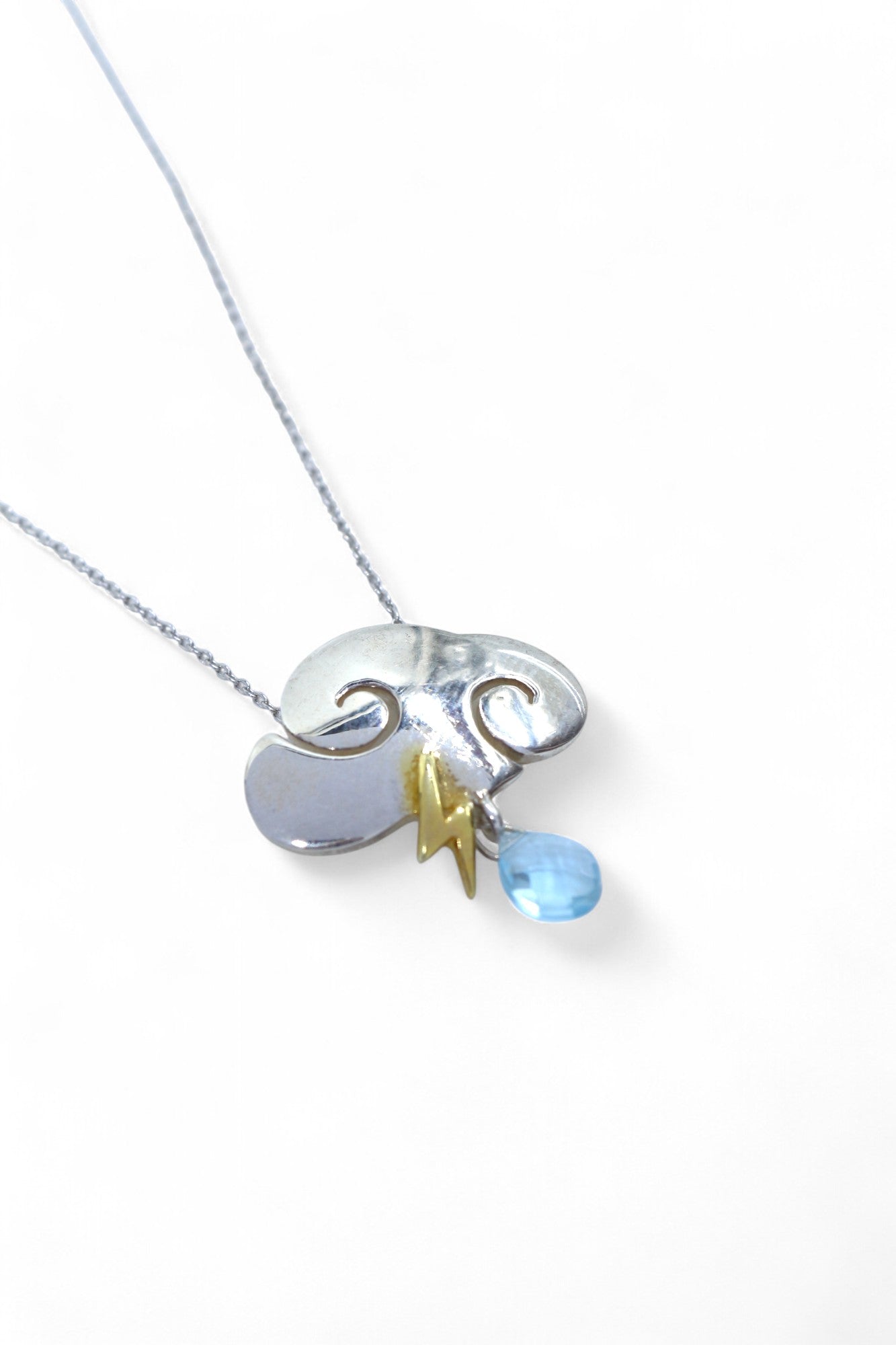 Rain drop pendant in Topaz