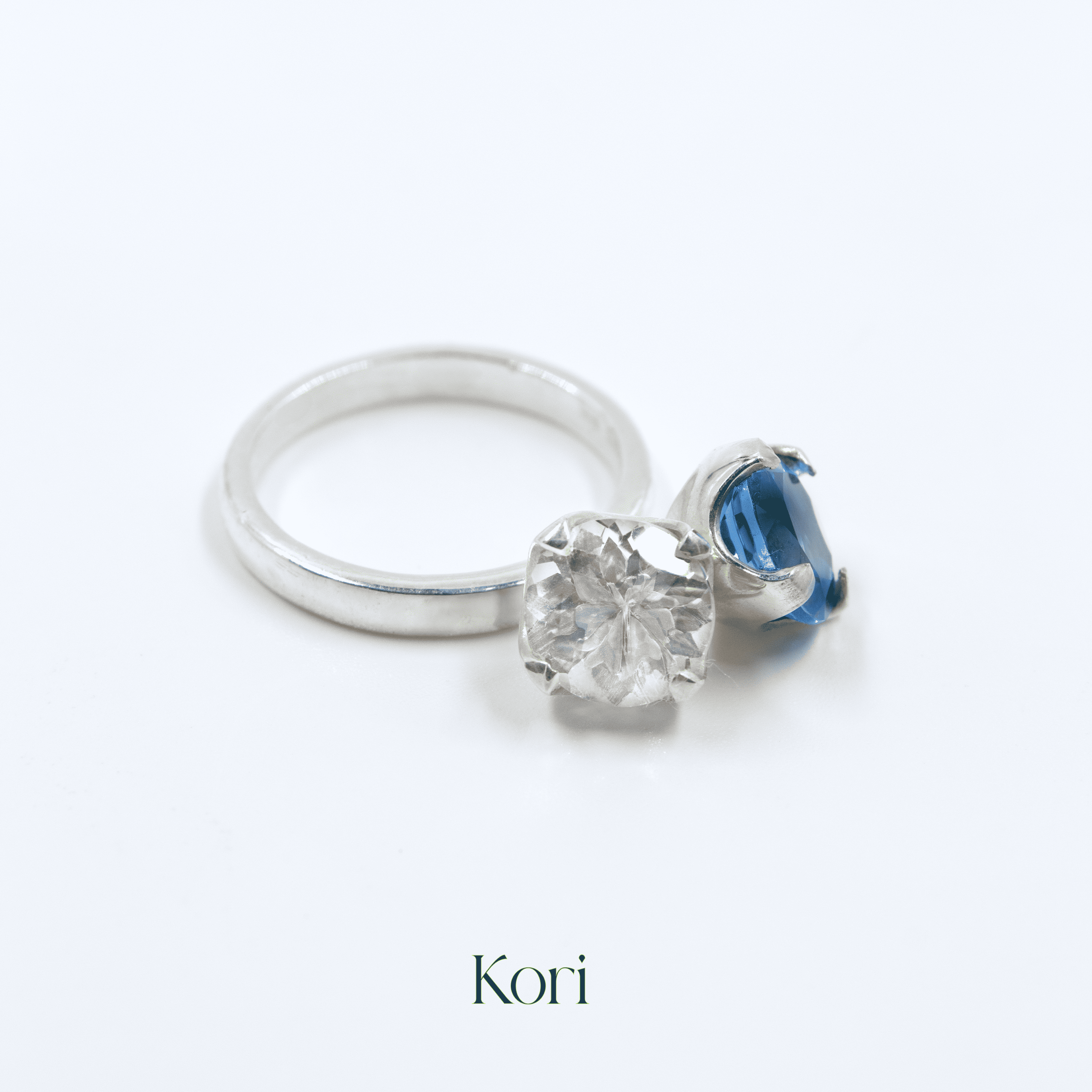 Jingle Bell Ring in Electric Blue Topaz