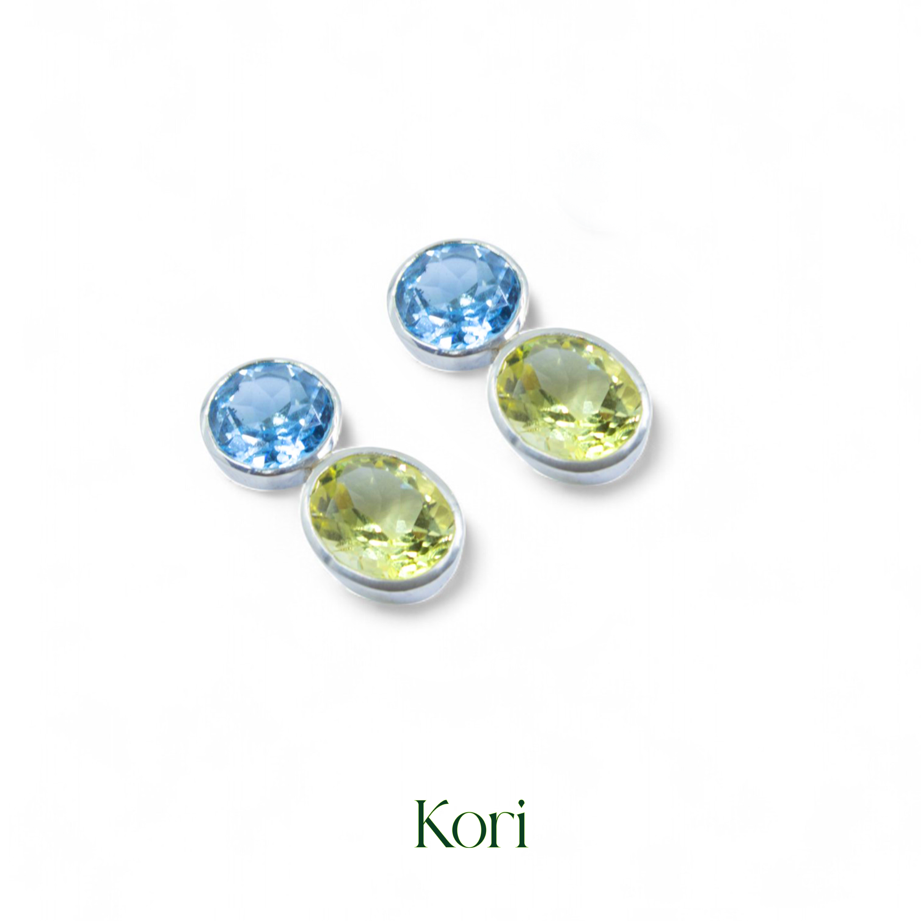Aqua Zest earrings | Swiss Blue Topaz & Lemon Quartz