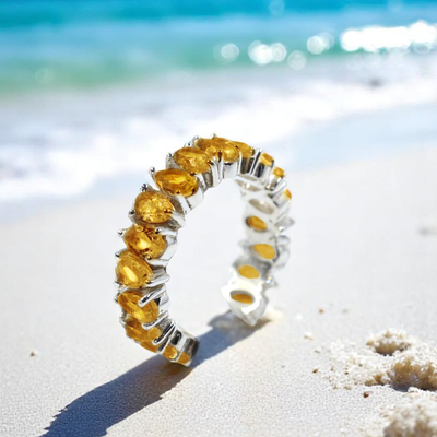 Citrine Eternity Ring