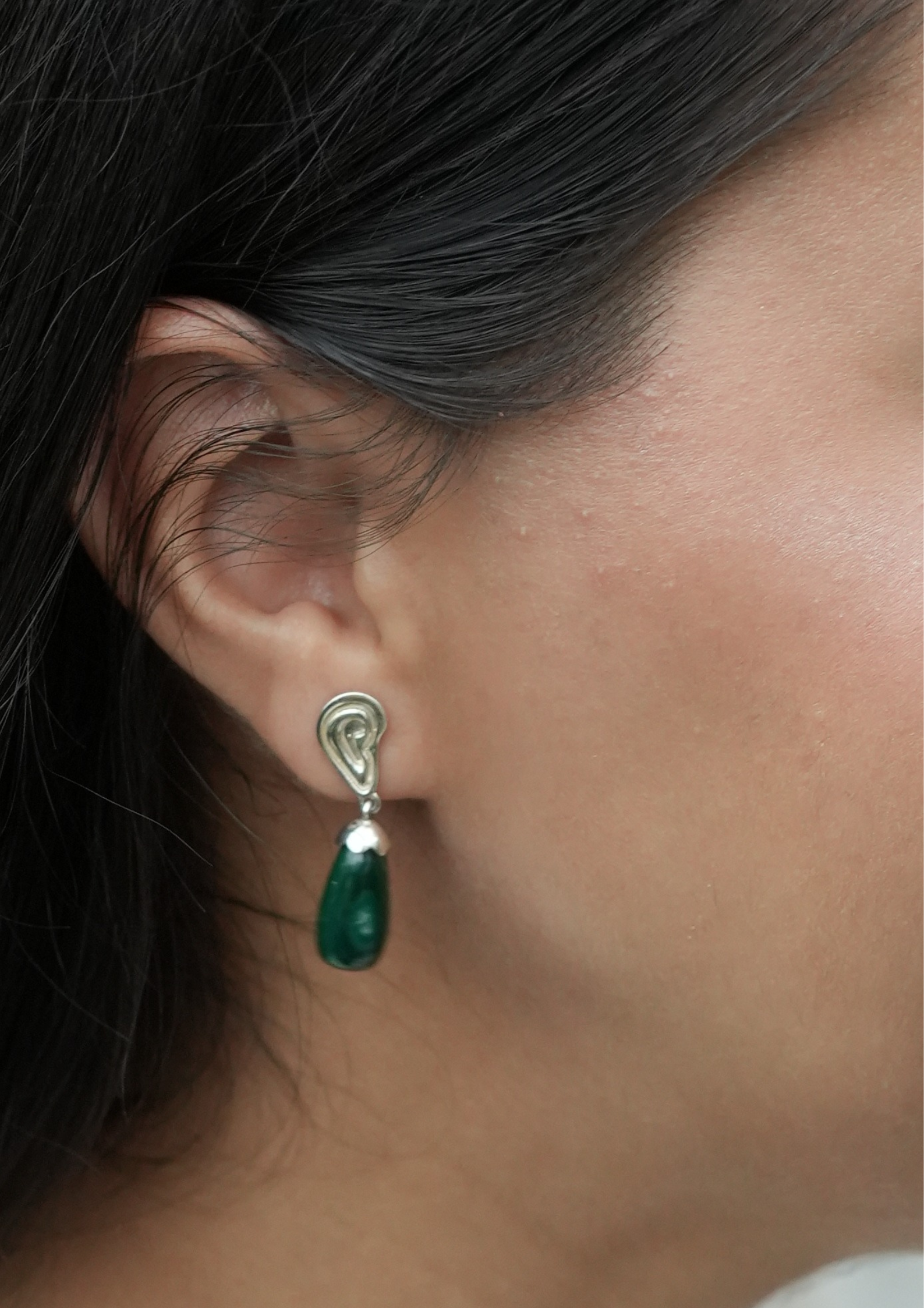 Forest Whisper Earrings | Malachite