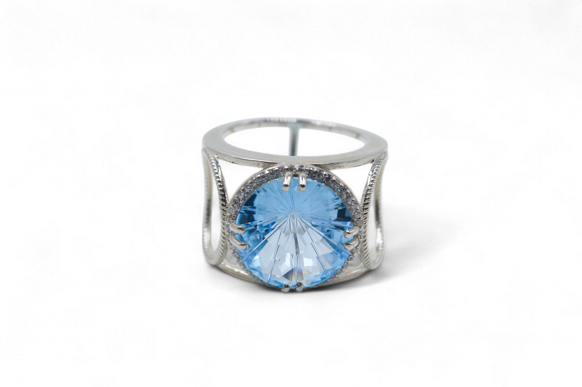 See Through Ring | Sky Blue Topaz
