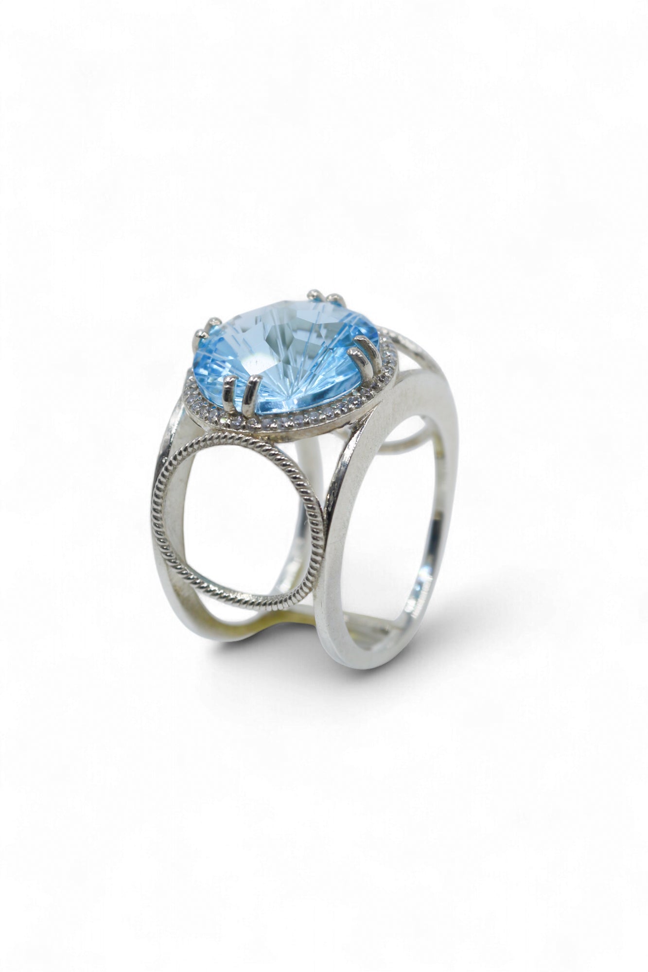 See Through Ring | Sky Blue Topaz