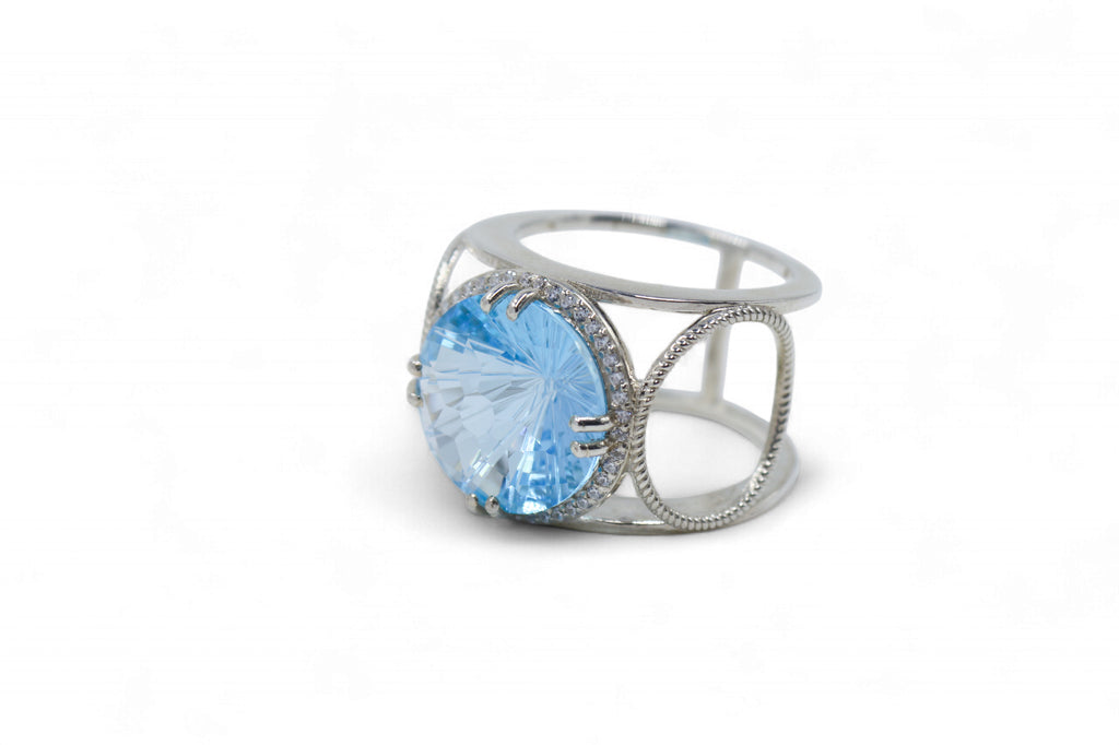 See Through Ring | Sky Blue Topaz