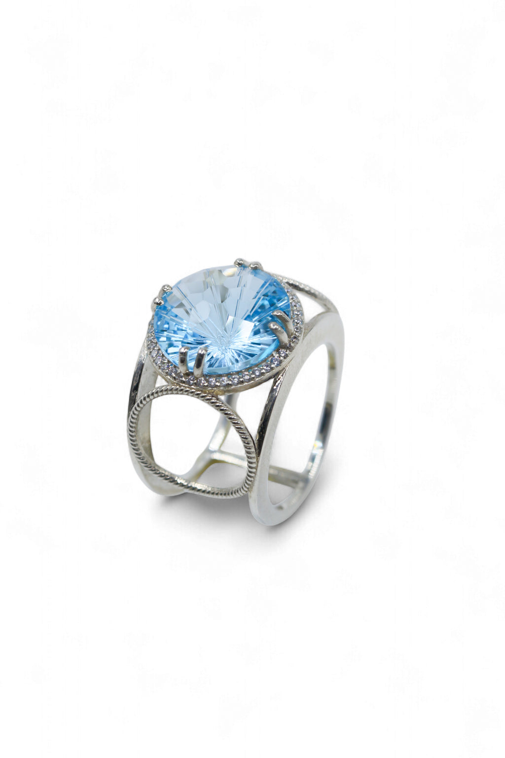 See Through Ring | Sky Blue Topaz