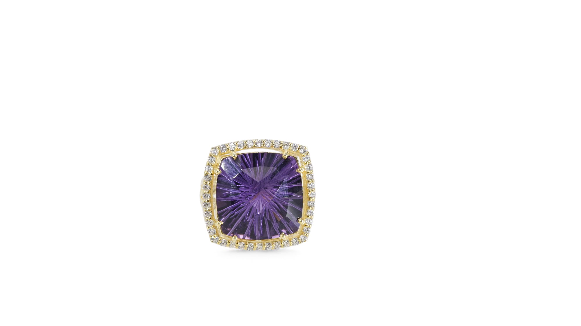 Amethyst Fire Statement ring