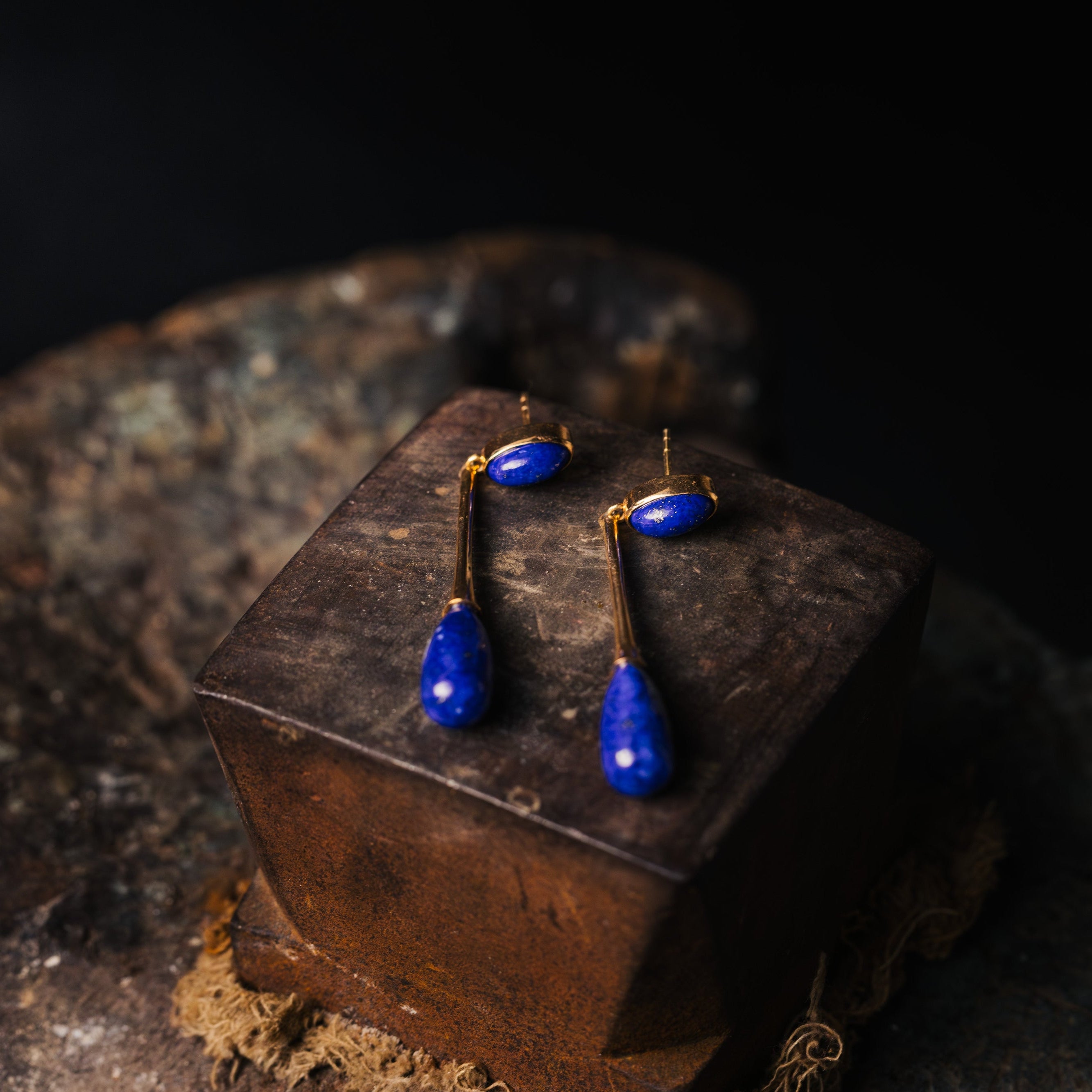 Drip Earrings | Lapis lazuli