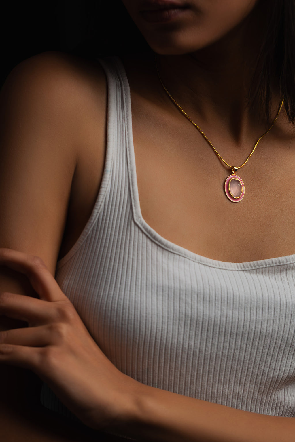 Milky Rosé Pendant | Rose Quartz