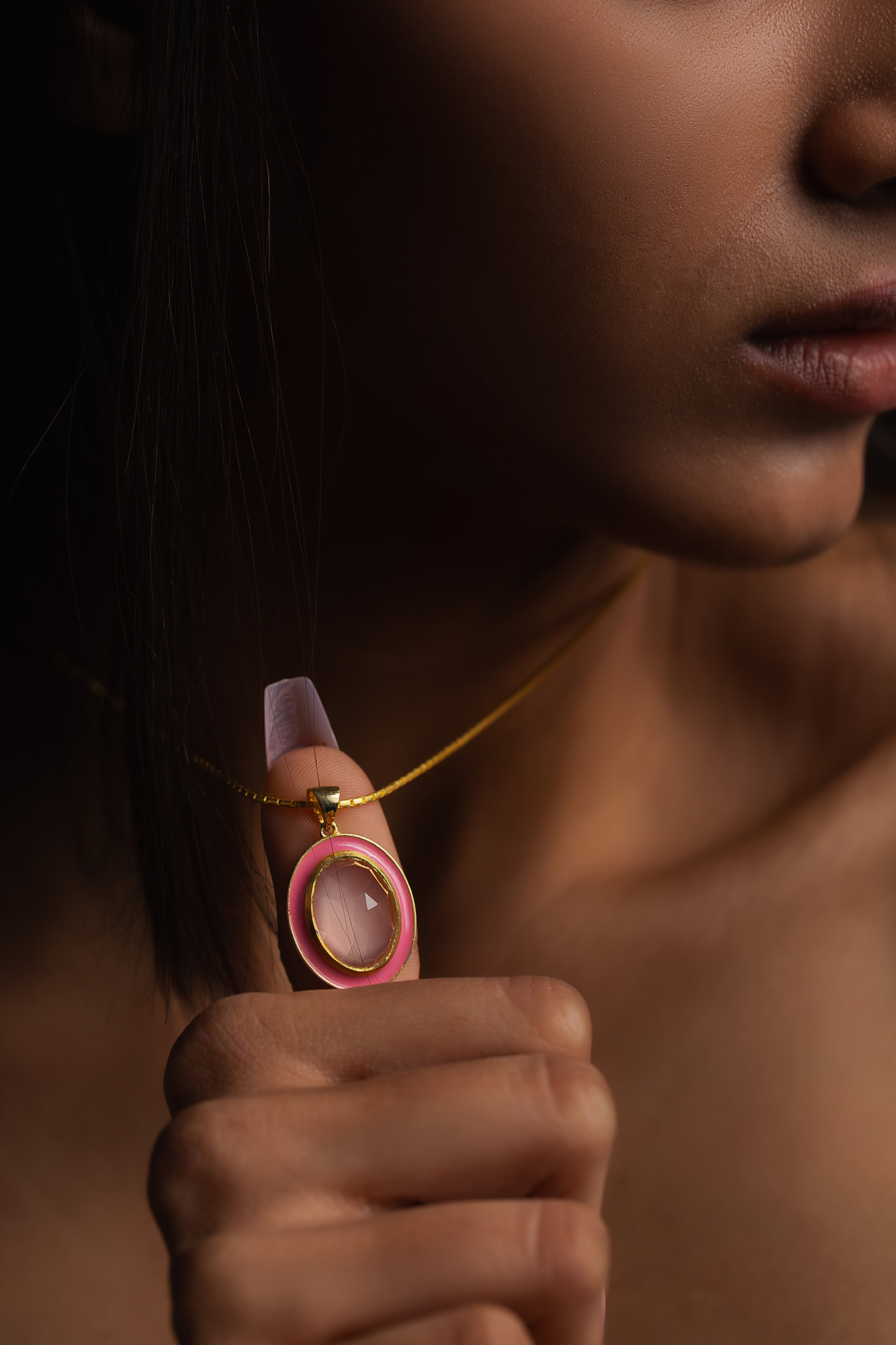 Milky Rosé Pendant | Rose Quartz