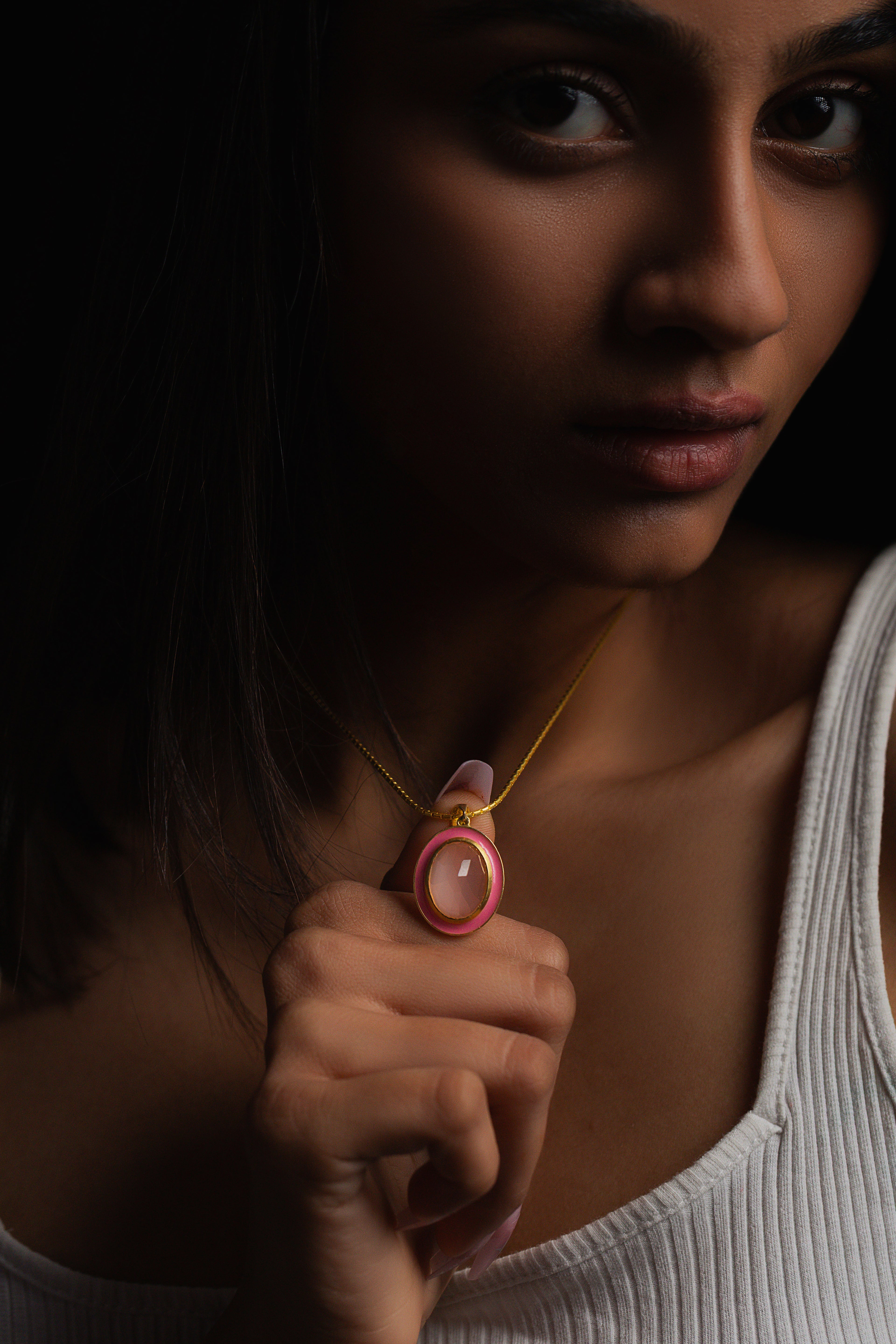 Milky Rosé Pendant | Rose Quartz