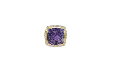 Amethyst Fire Statement ring