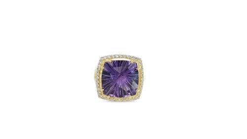 Amethyst Fire Statement ring