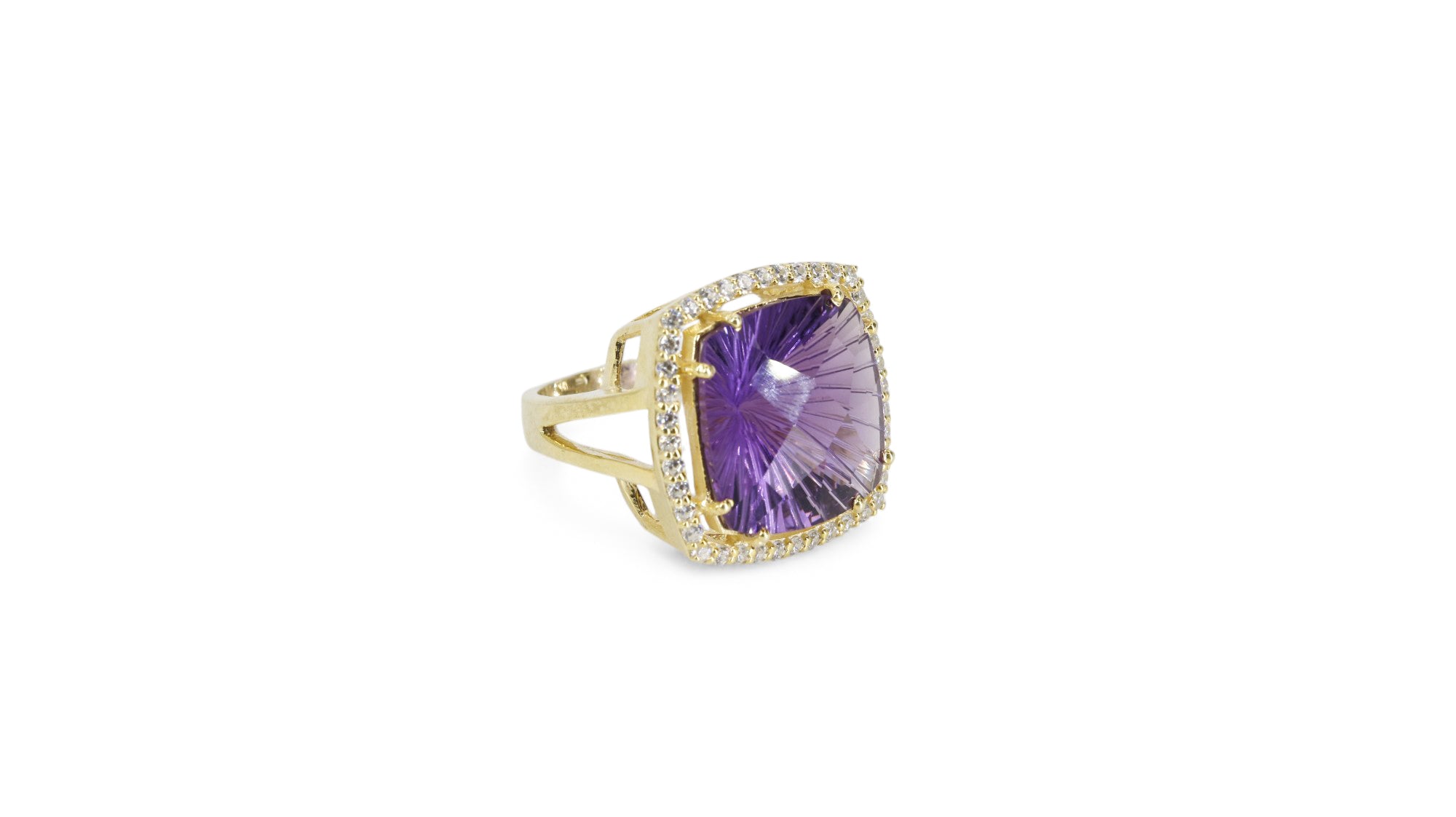 Amethyst Fire Statement ring