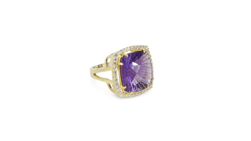 Amethyst Fire Statement ring