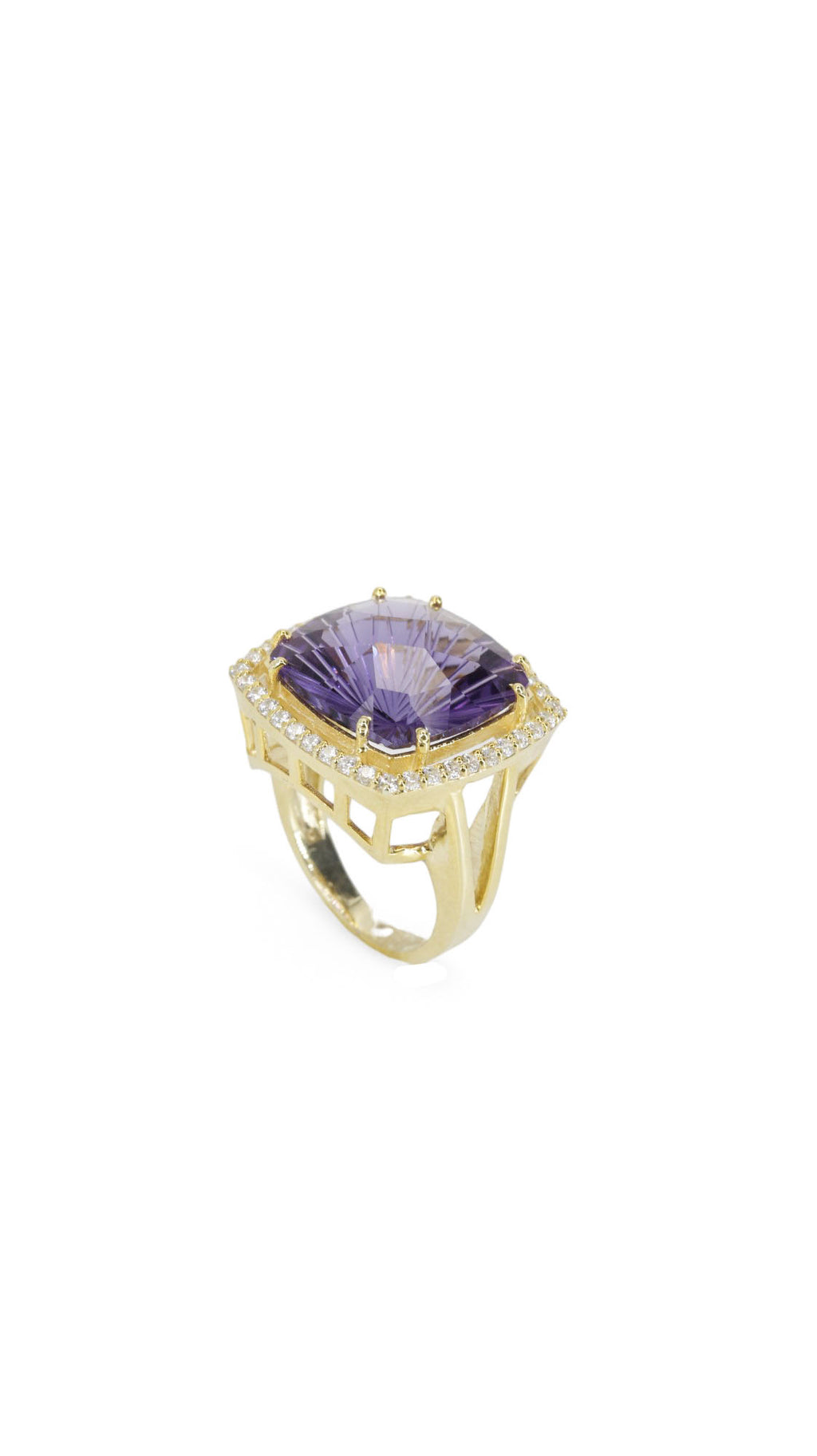 Amethyst Fire Statement ring