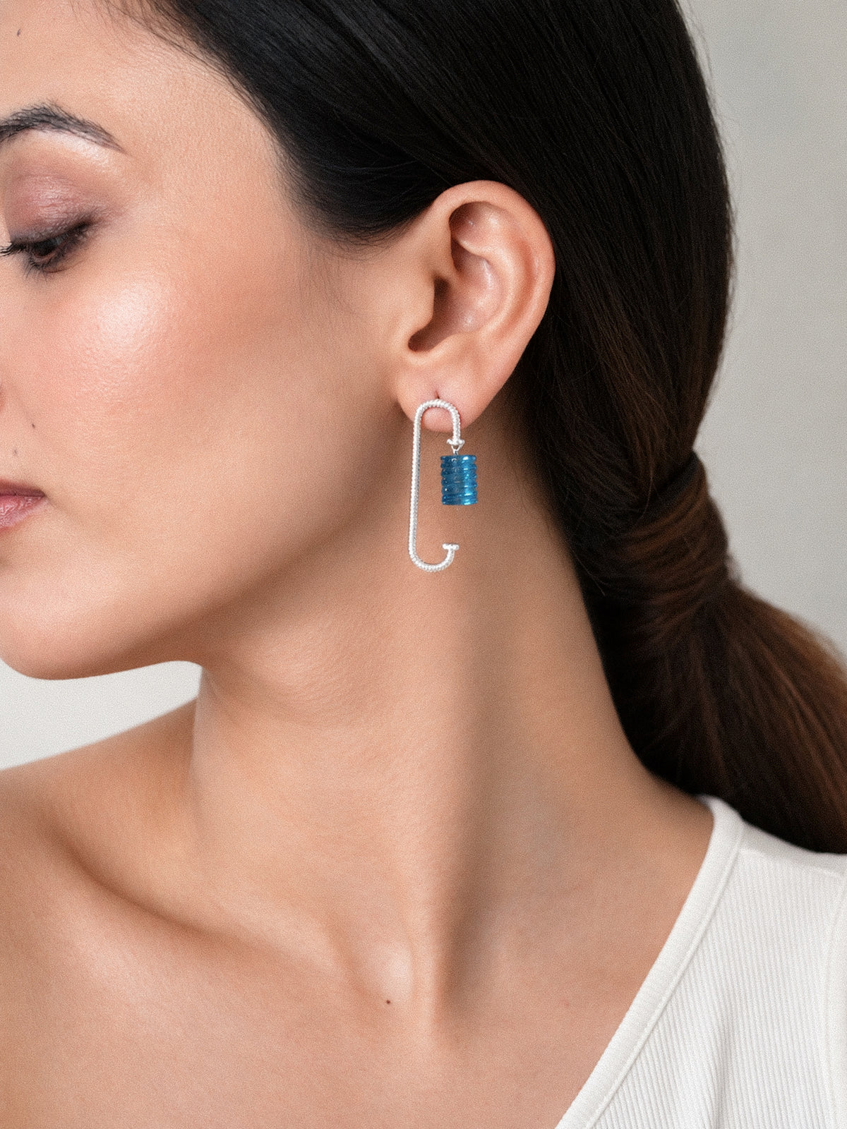 Cool and Coiled Earrings | London Blue Topaz