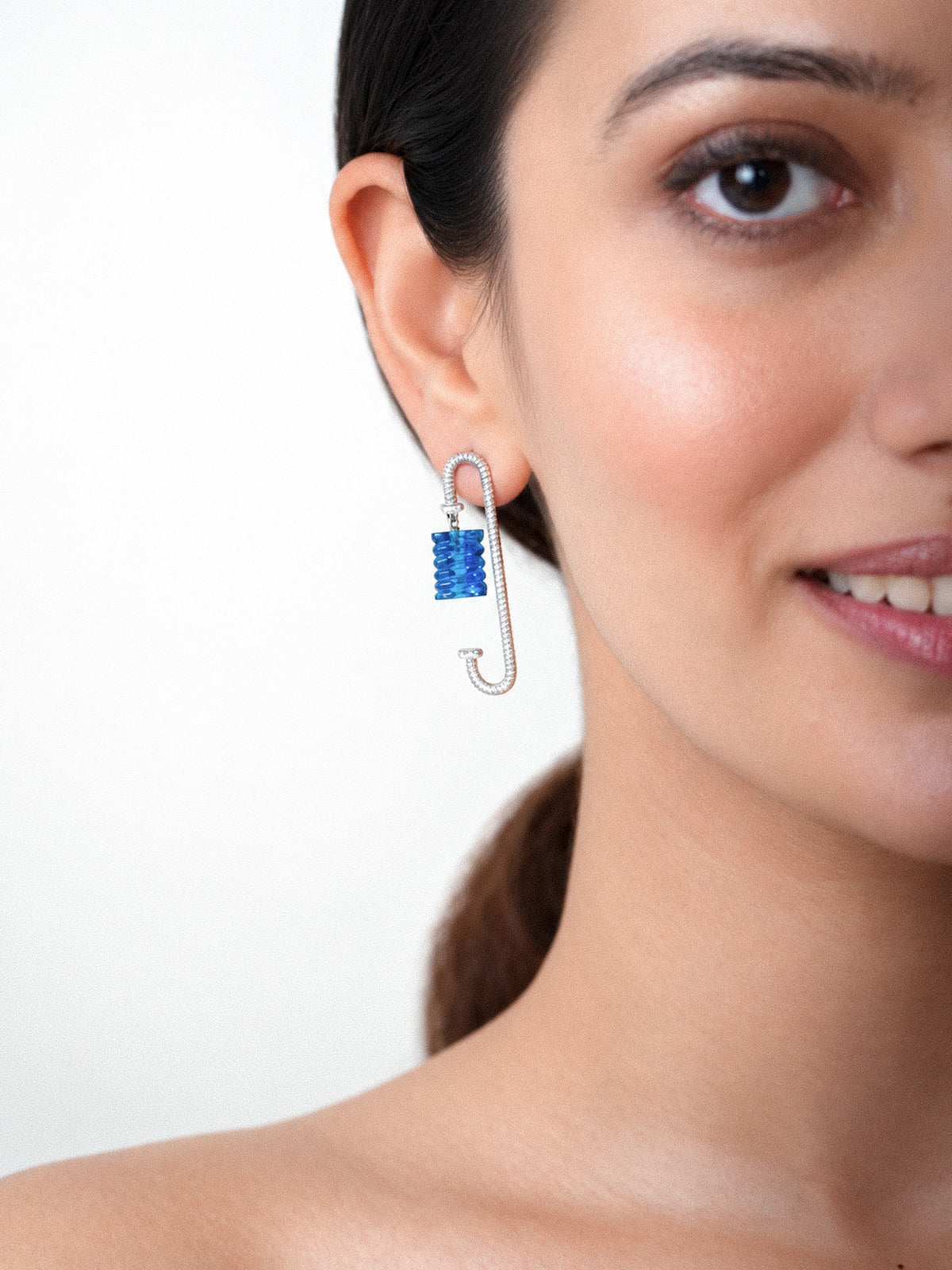 Cool and Coiled Earrings | London Blue Topaz
