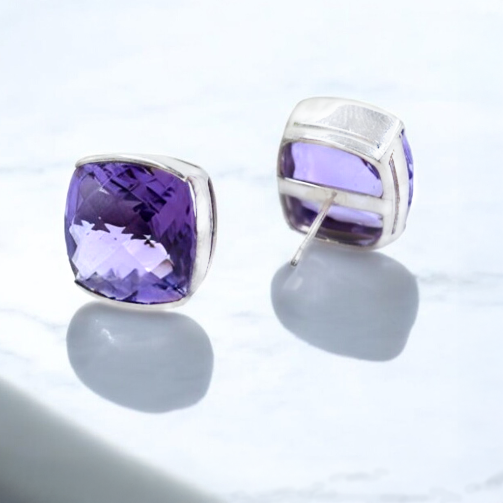 Lavender Flame Studs