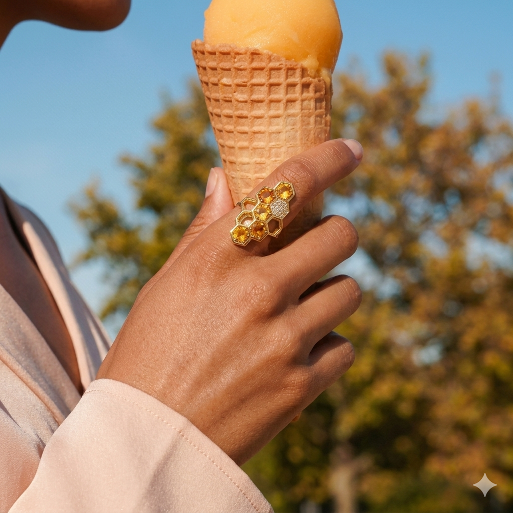 Honeycomb ring