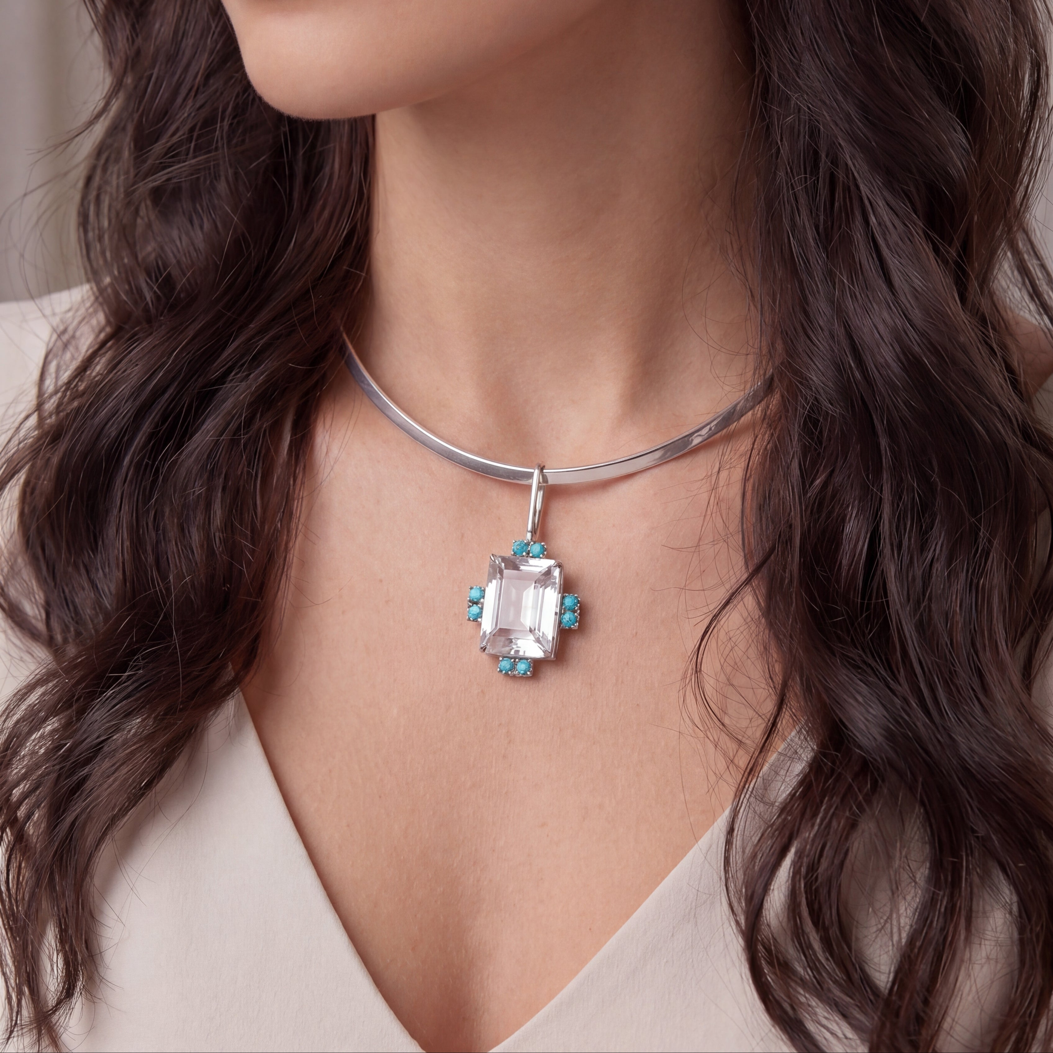 Color Palette Choker | Turquoise | Crystal