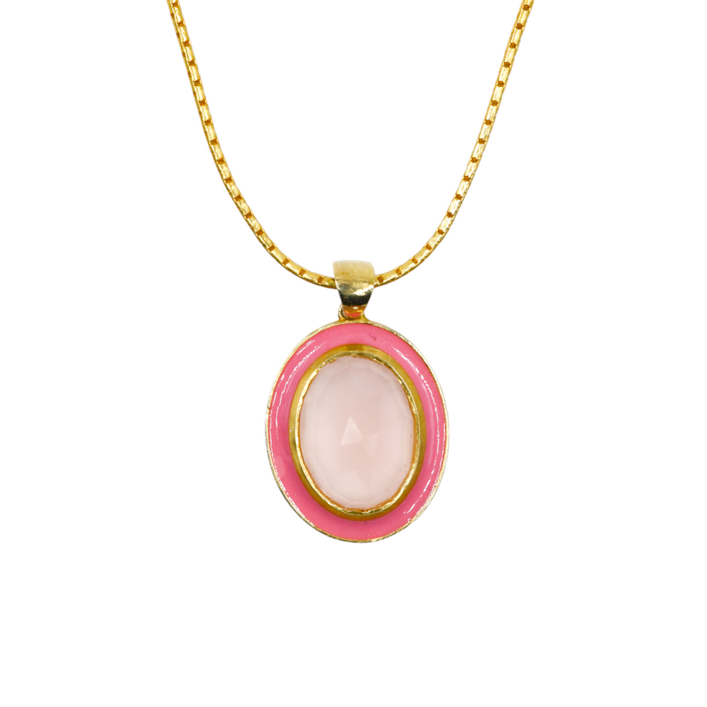 Milky Rosé Pendant | Rose Quartz