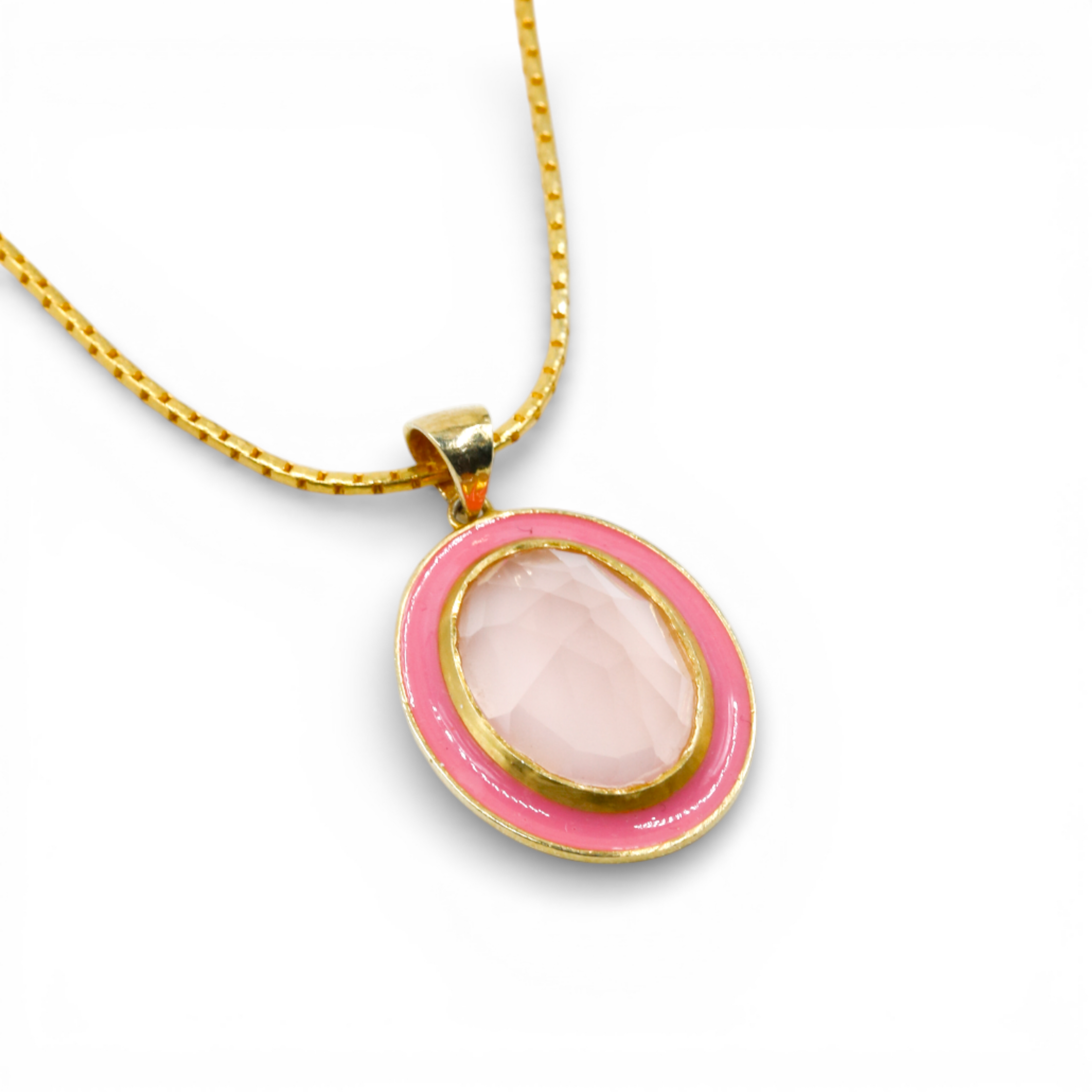 Milky Rosé Pendant | Rose Quartz