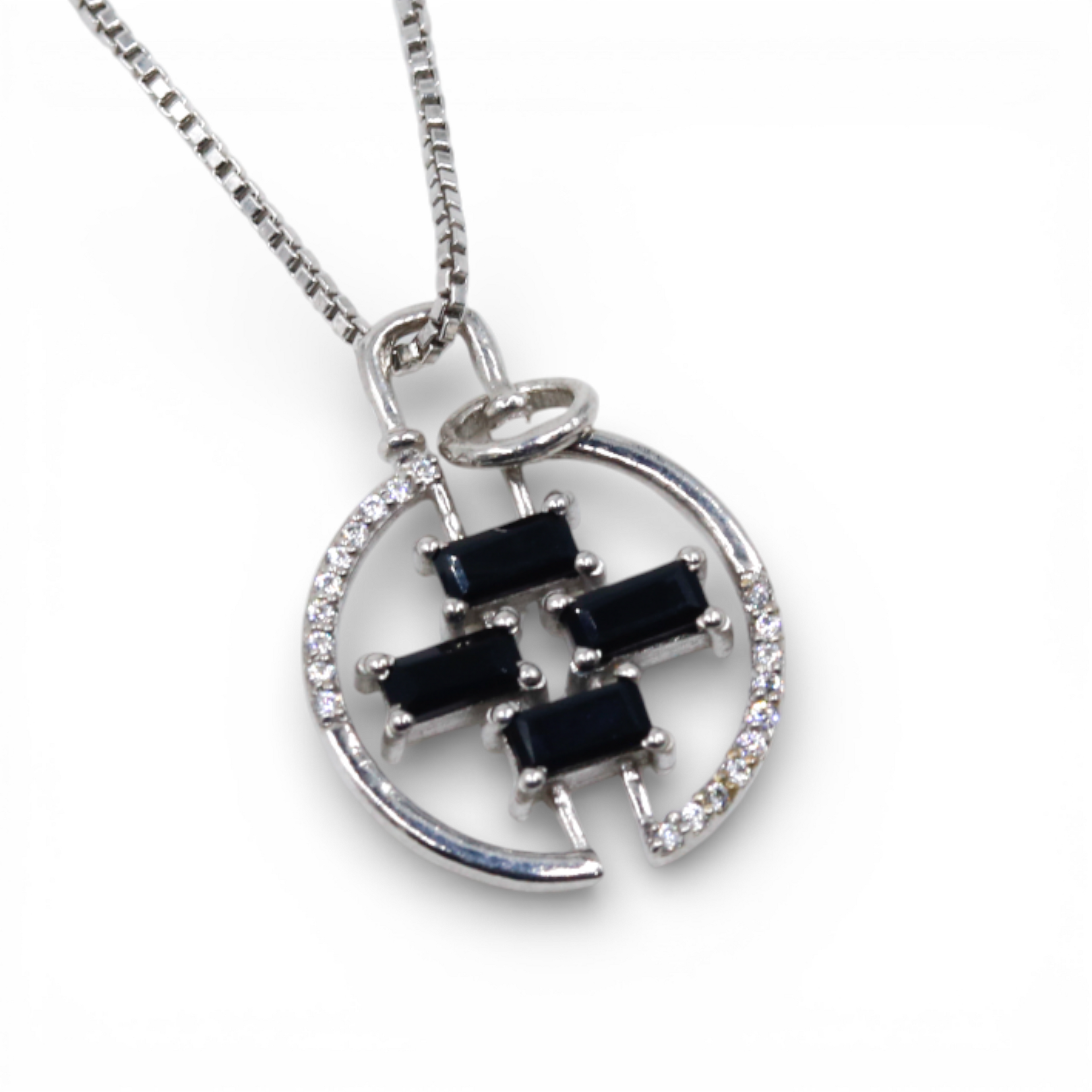 Tetris Pendant | Black Onyx