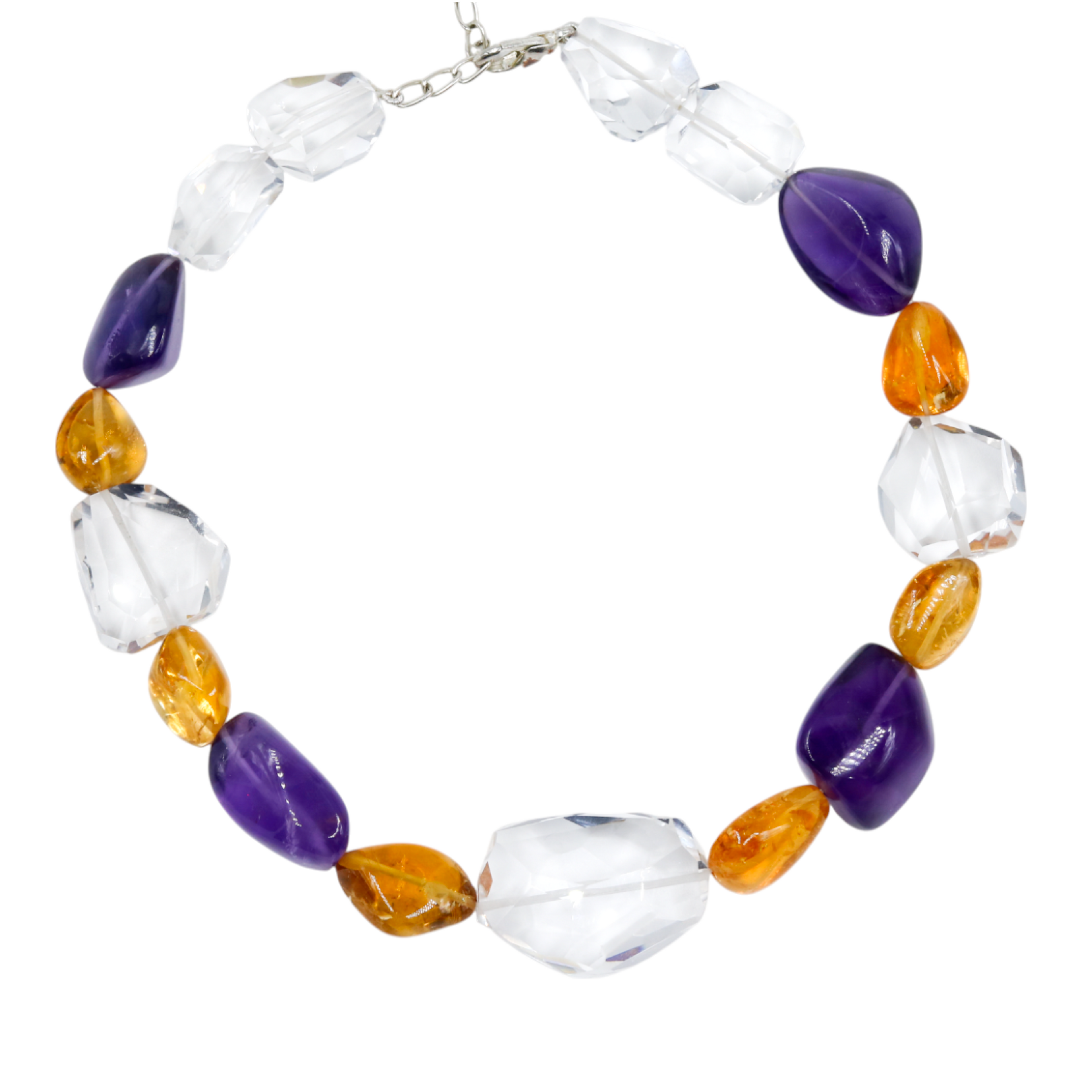 Tumble Necklace | Citrine | Amethyst