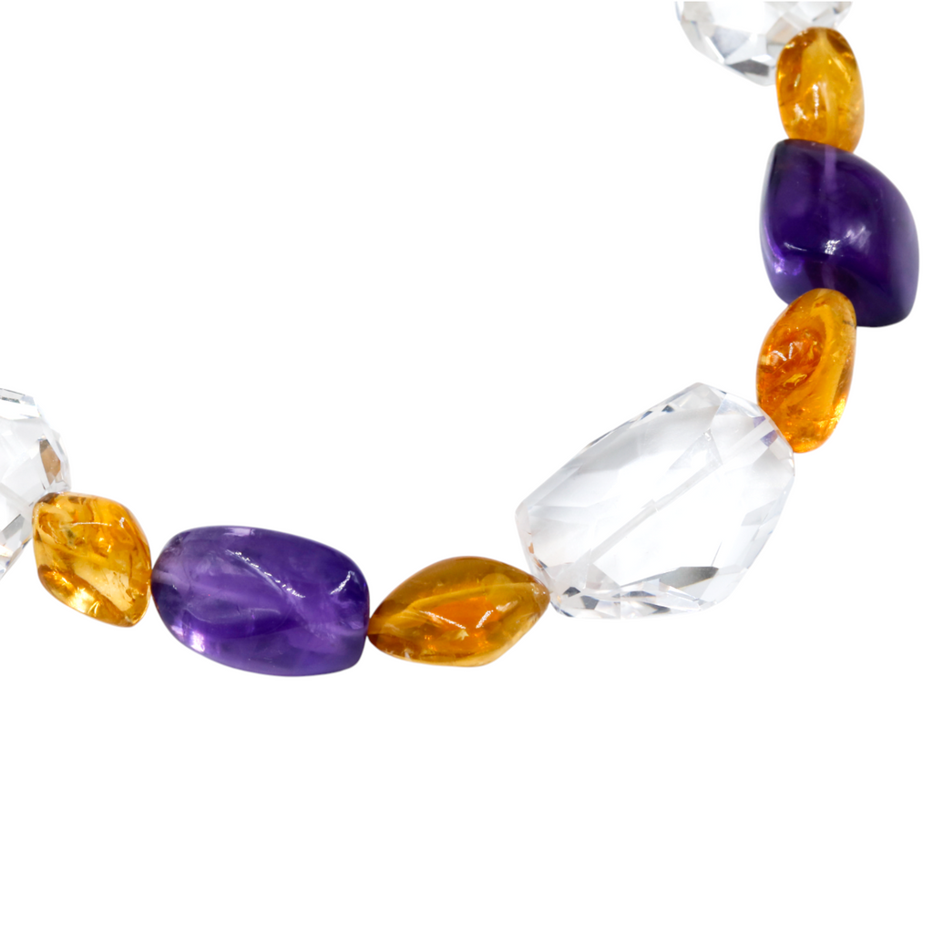 Tumble Necklace | Citrine | Amethyst