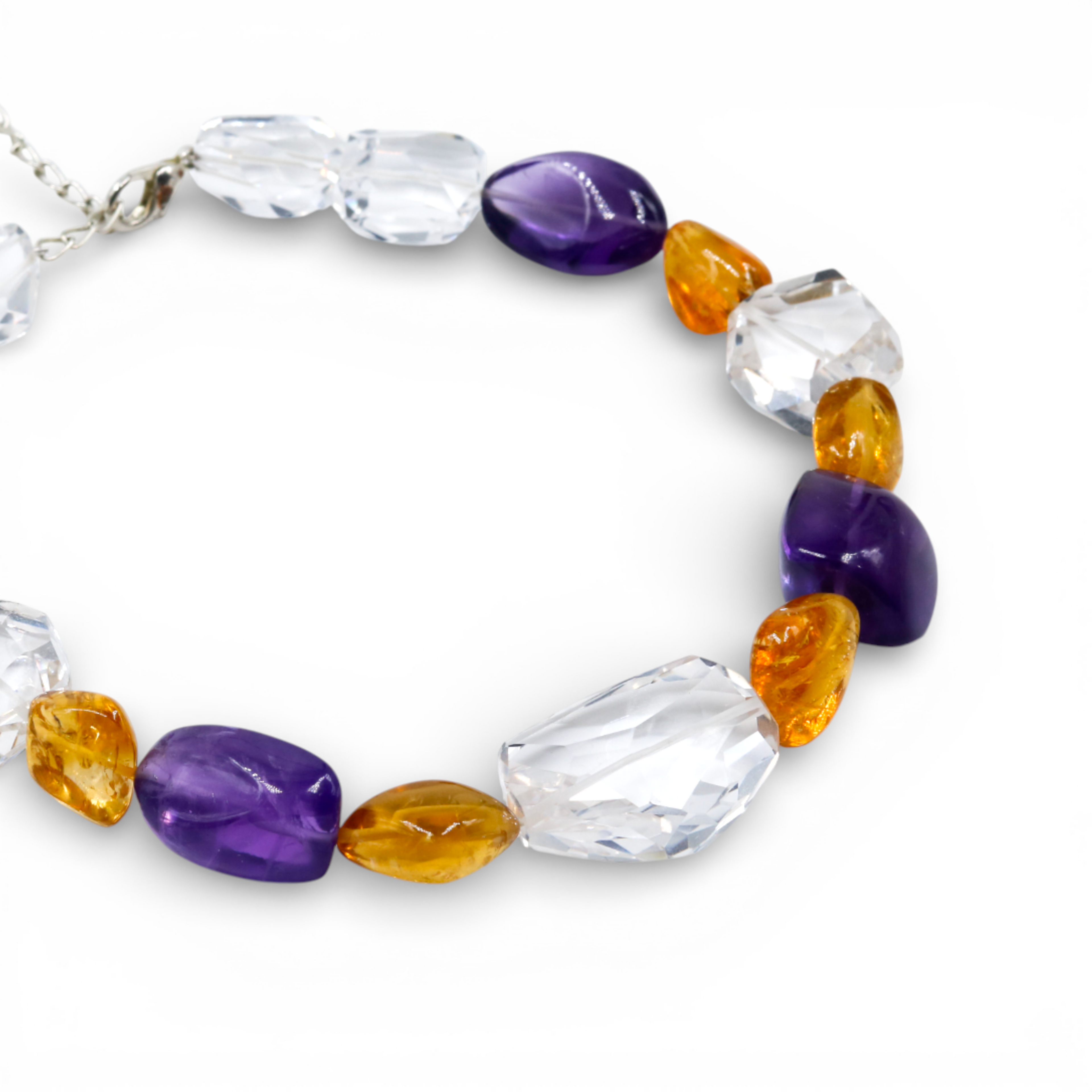Tumble Necklace | Citrine | Amethyst