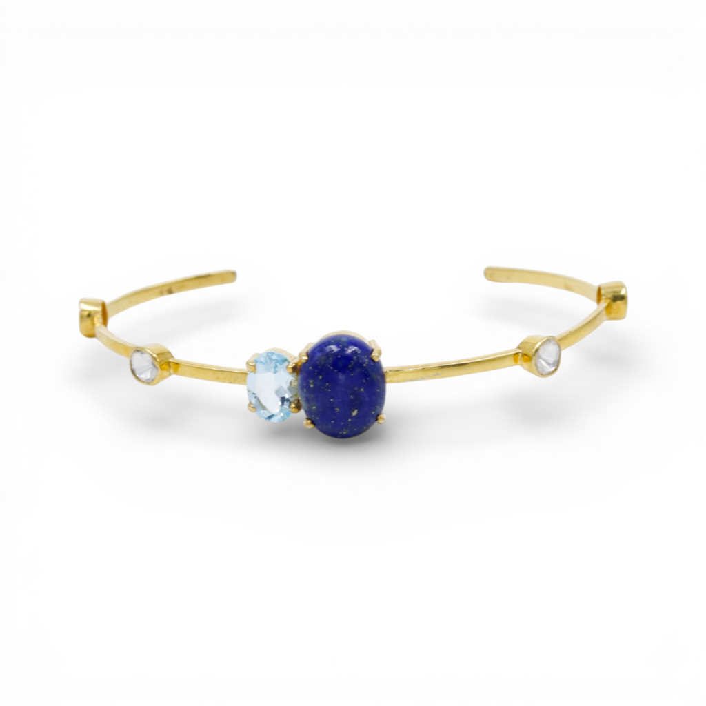 Dual Blue Bracelet | Lapis | Sky Blue Topaz