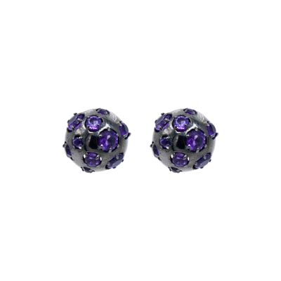 Black Beauty Earrings | Amethyst