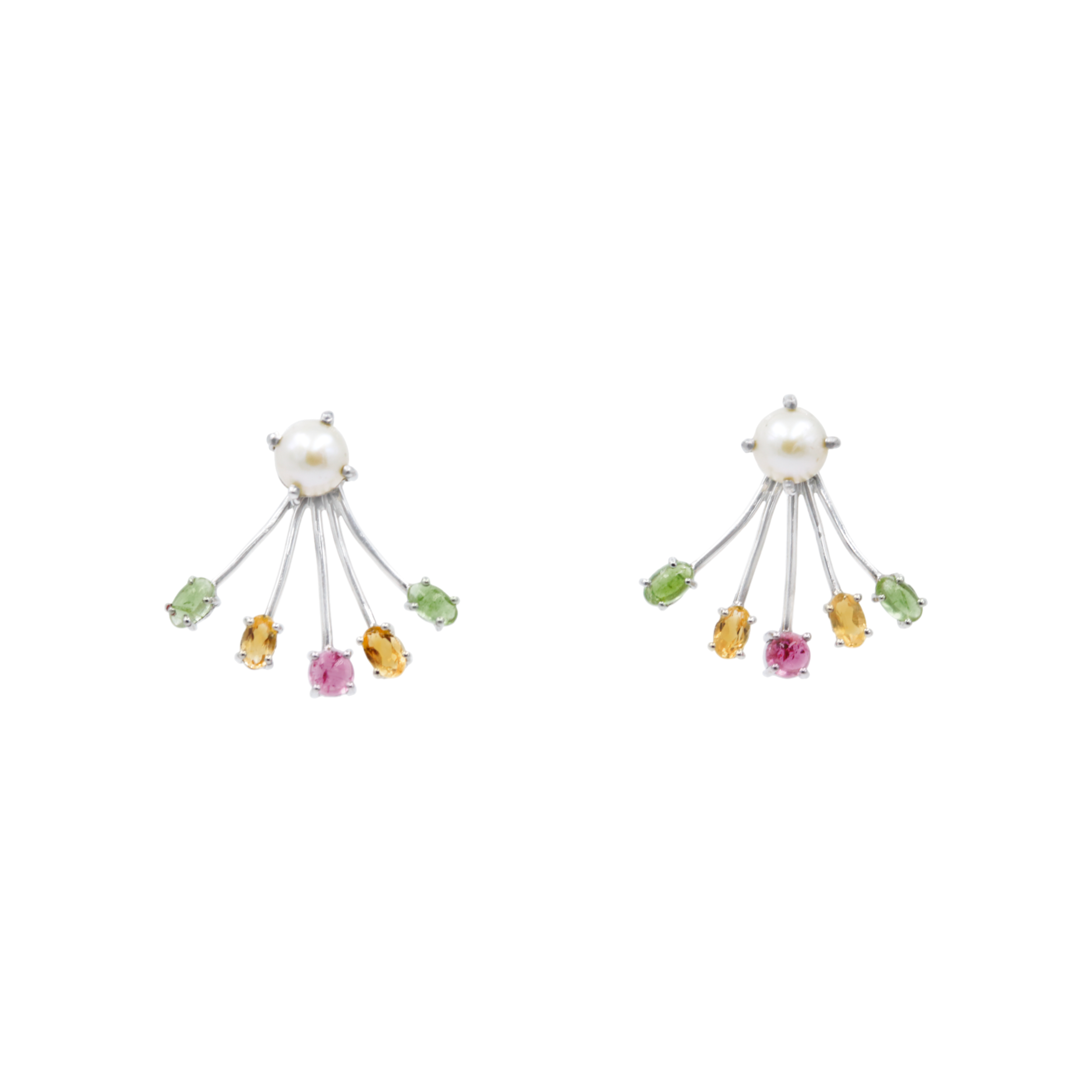 Bloomfall Earring | Pearl | Tourmaline