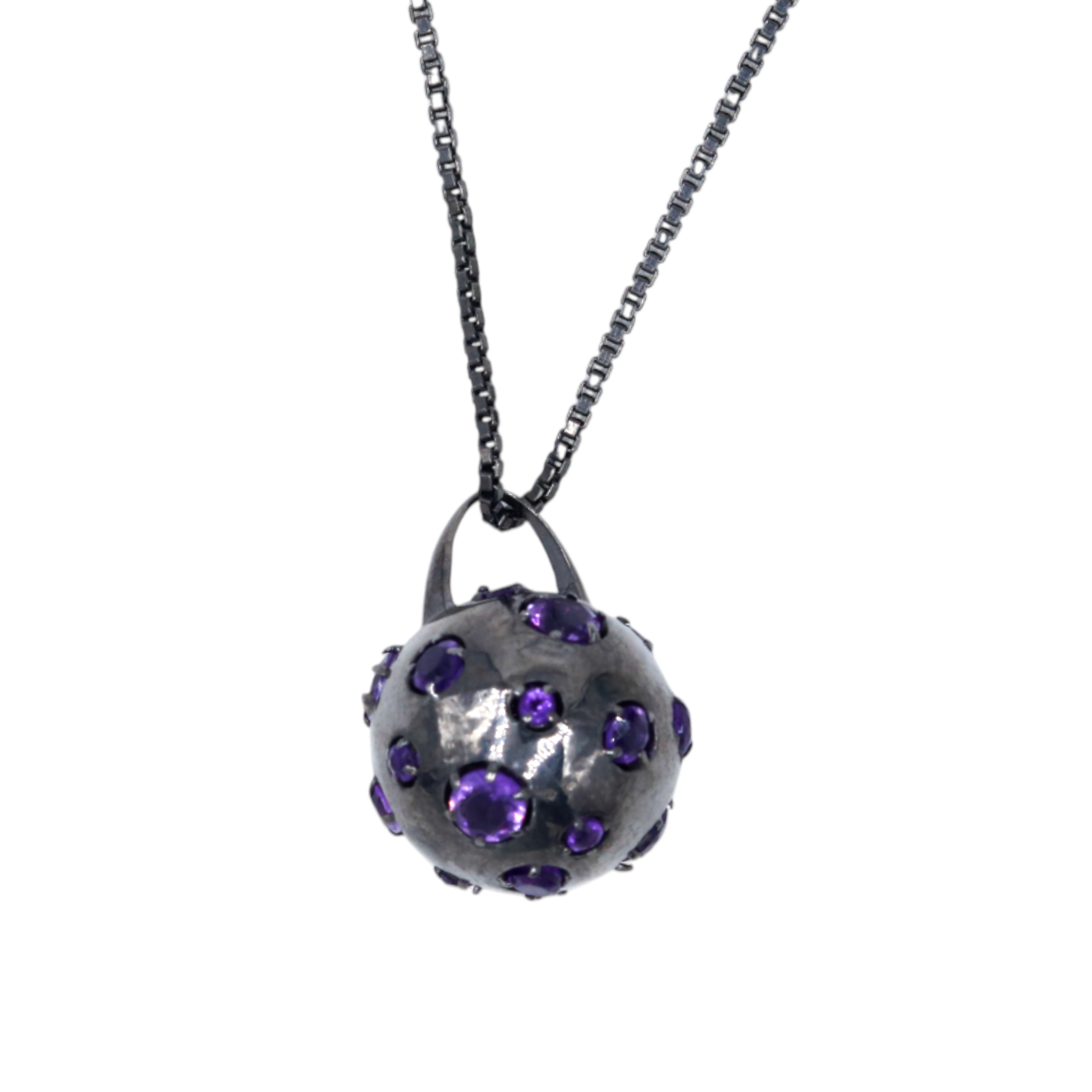 Black Beauty Pendant | Amethyst