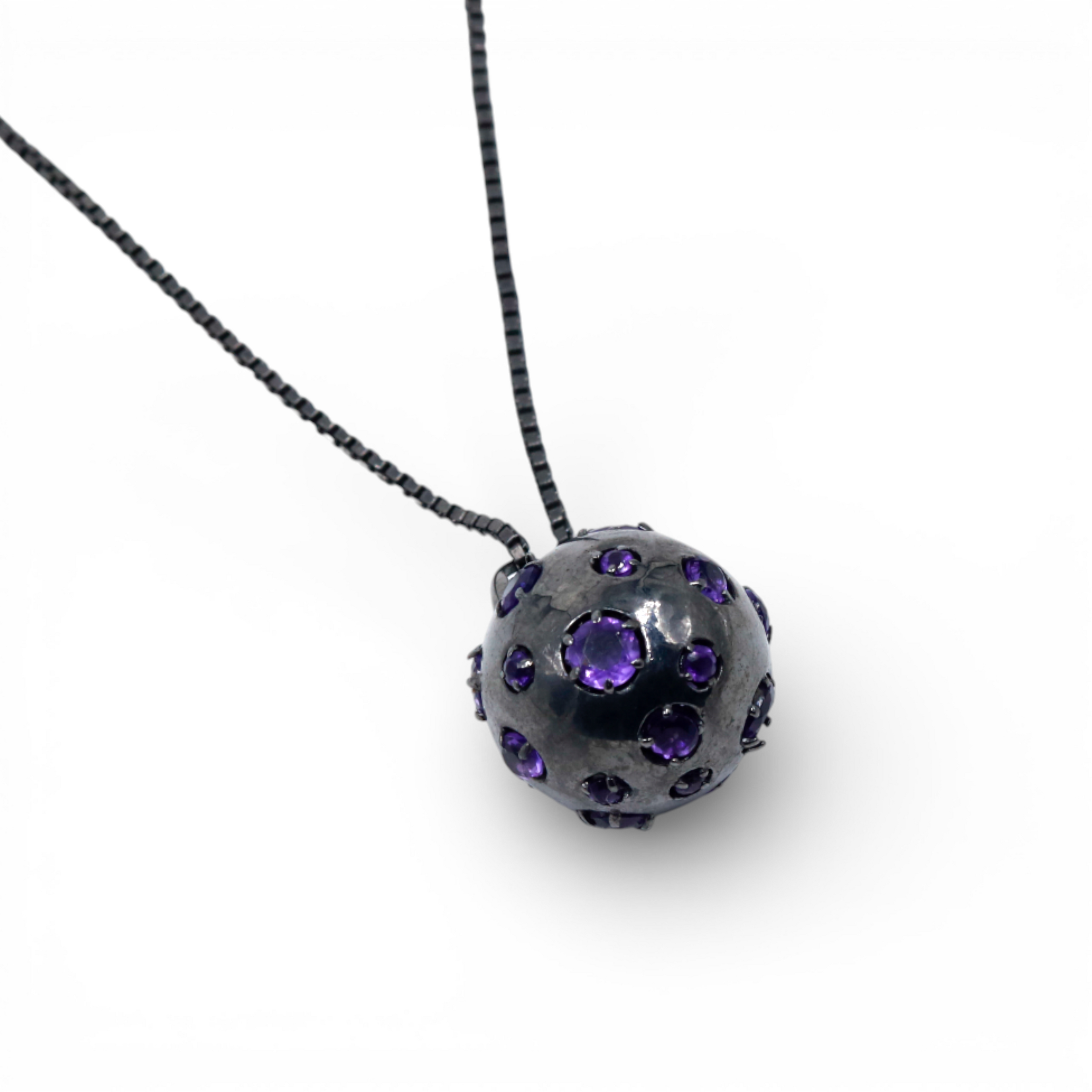 Black Beauty Pendant | Amethyst