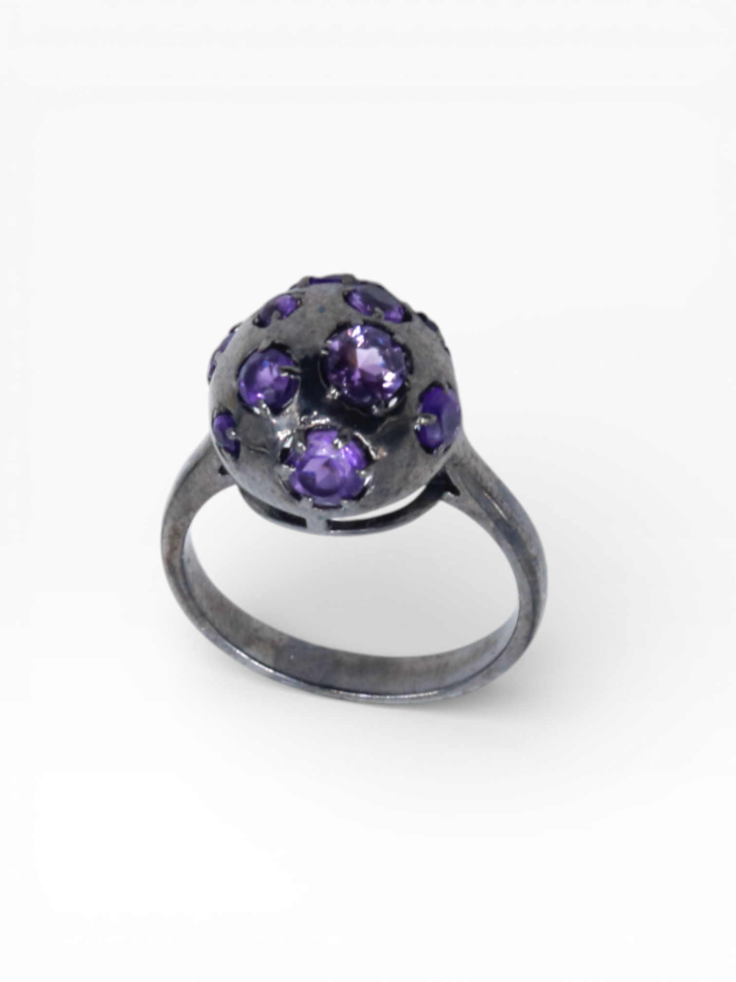Black Beauty Ring | Amethyst