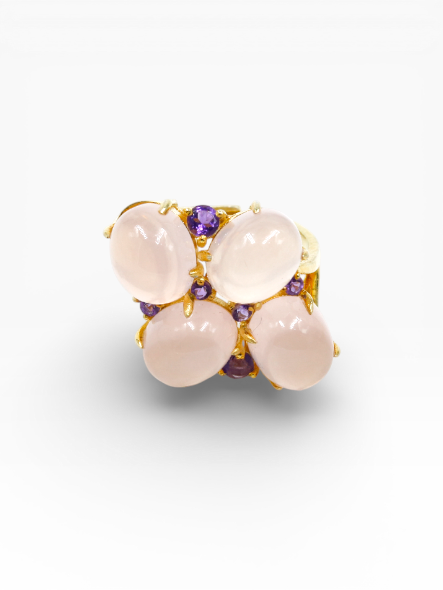 Rosé Bloom Ring | Rose Quartz | Amethyst