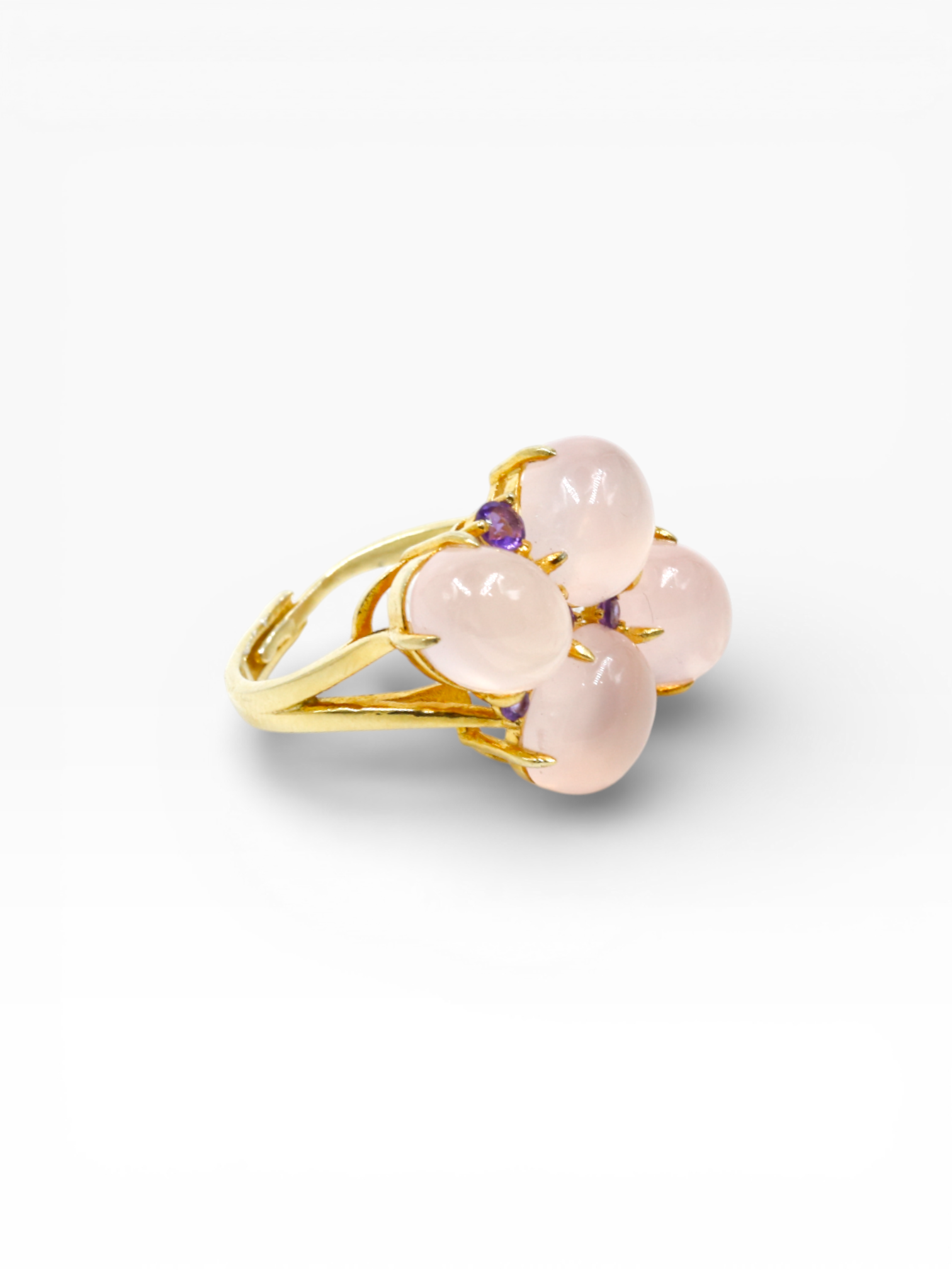 Rosé Bloom Ring | Rose Quartz | Amethyst