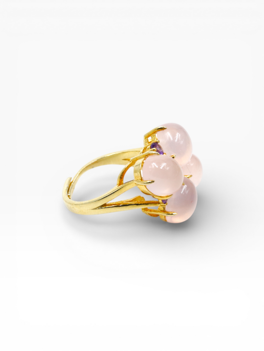 Rosé Bloom Ring | Rose Quartz | Amethyst