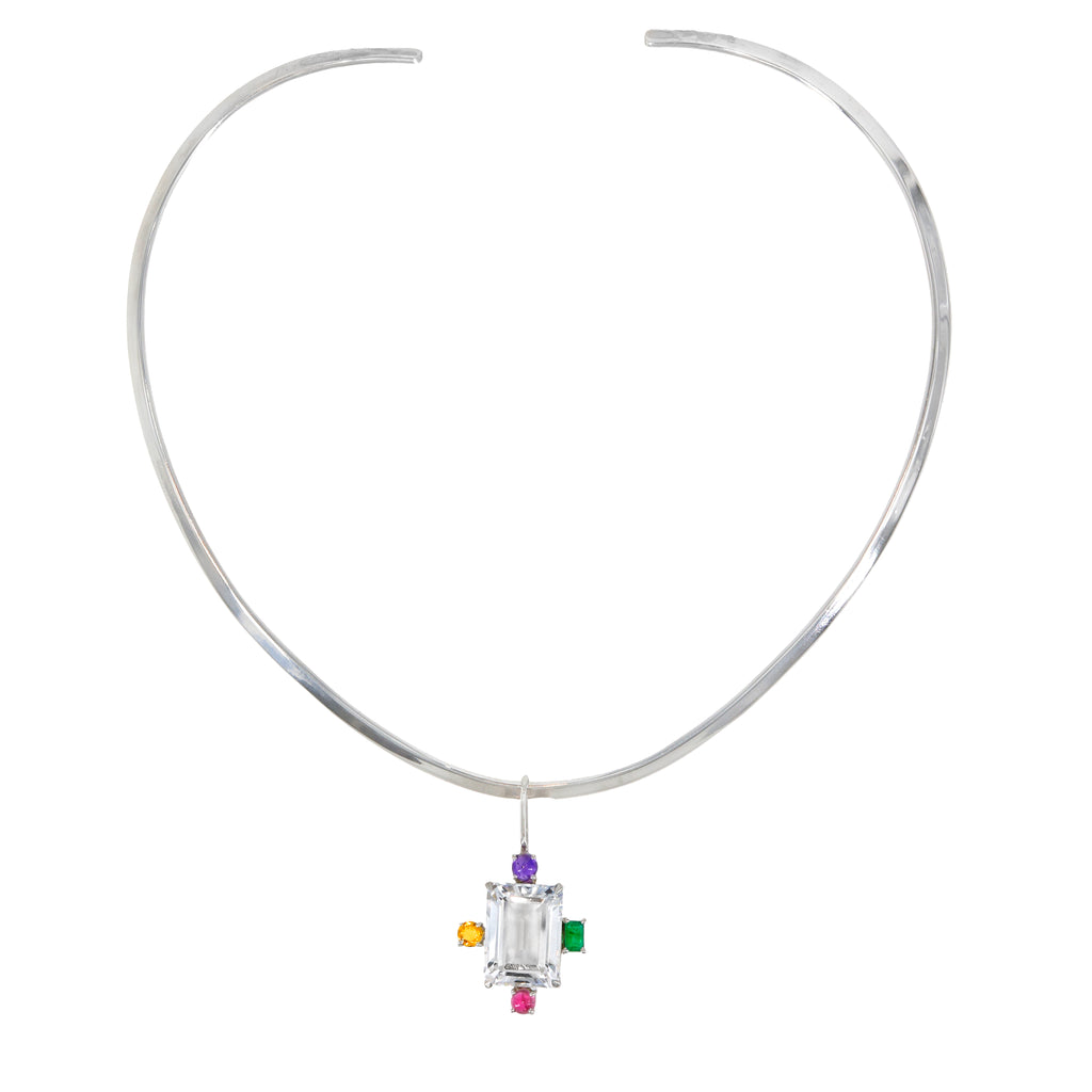 Color Palette Choker | Emerald | Tourmaline | Citrine | Amethyst | Crystal