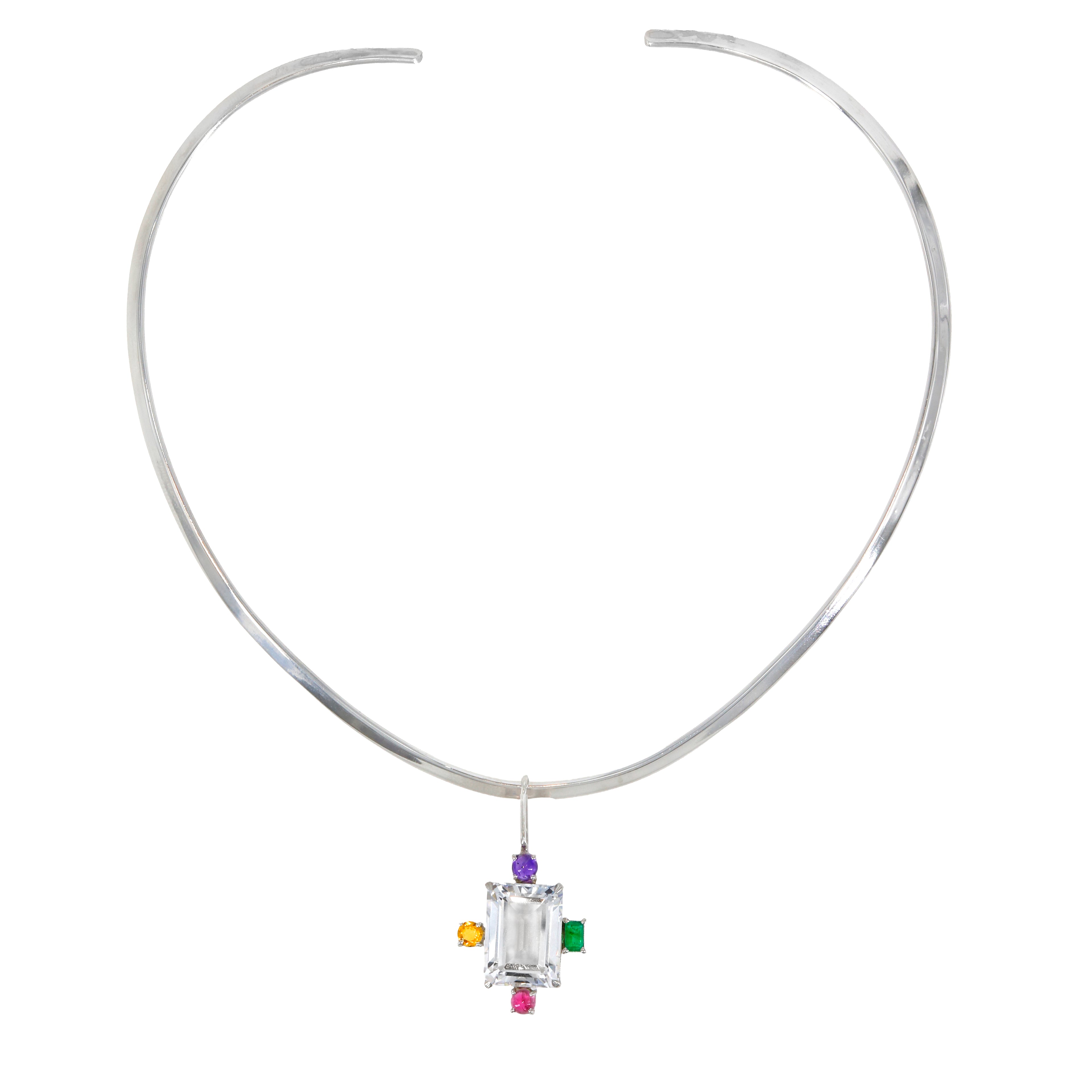 Color Palette Choker | Emerald | Tourmaline | Citrine | Amethyst | Crystal