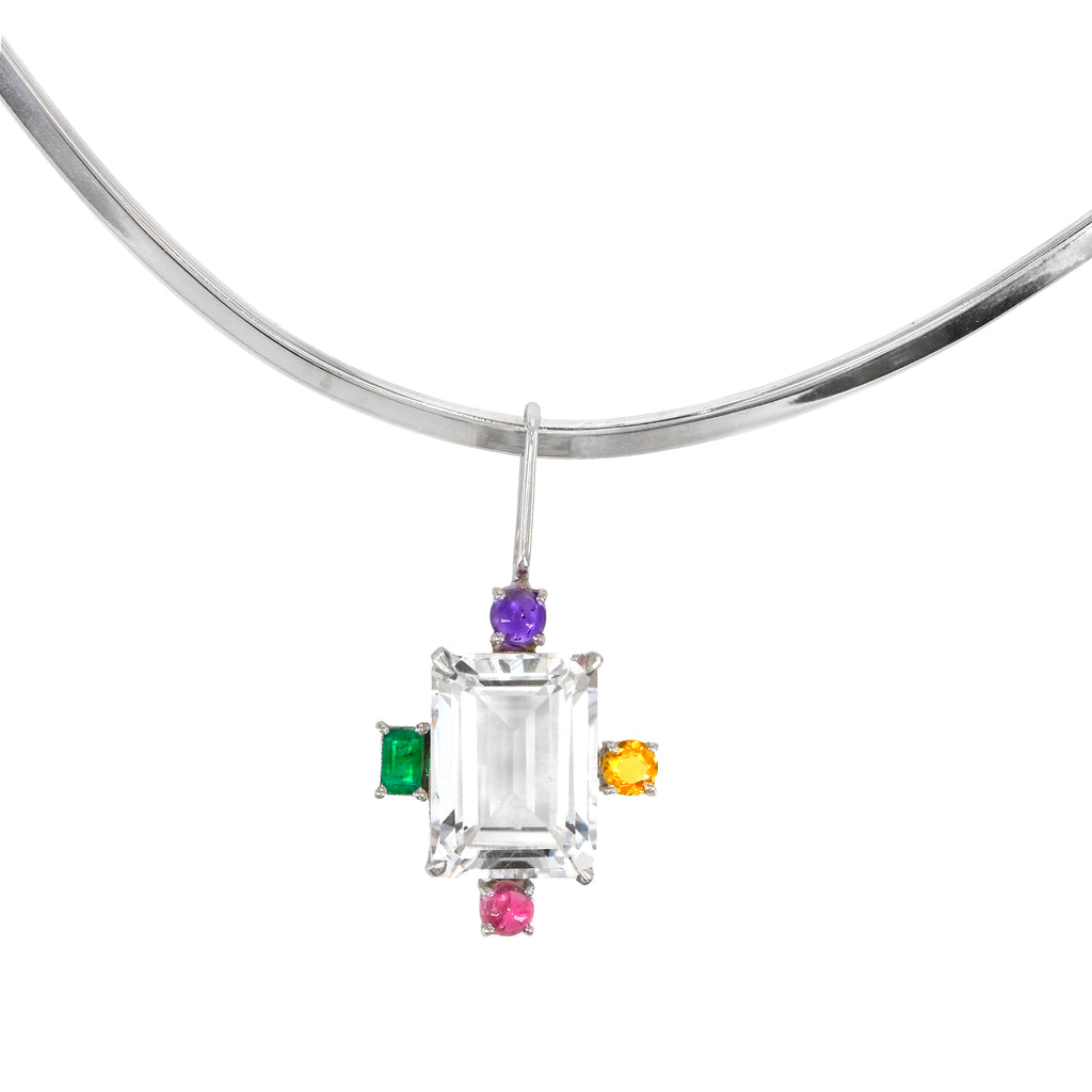Color Palette Choker | Emerald | Tourmaline | Citrine | Amethyst | Crystal