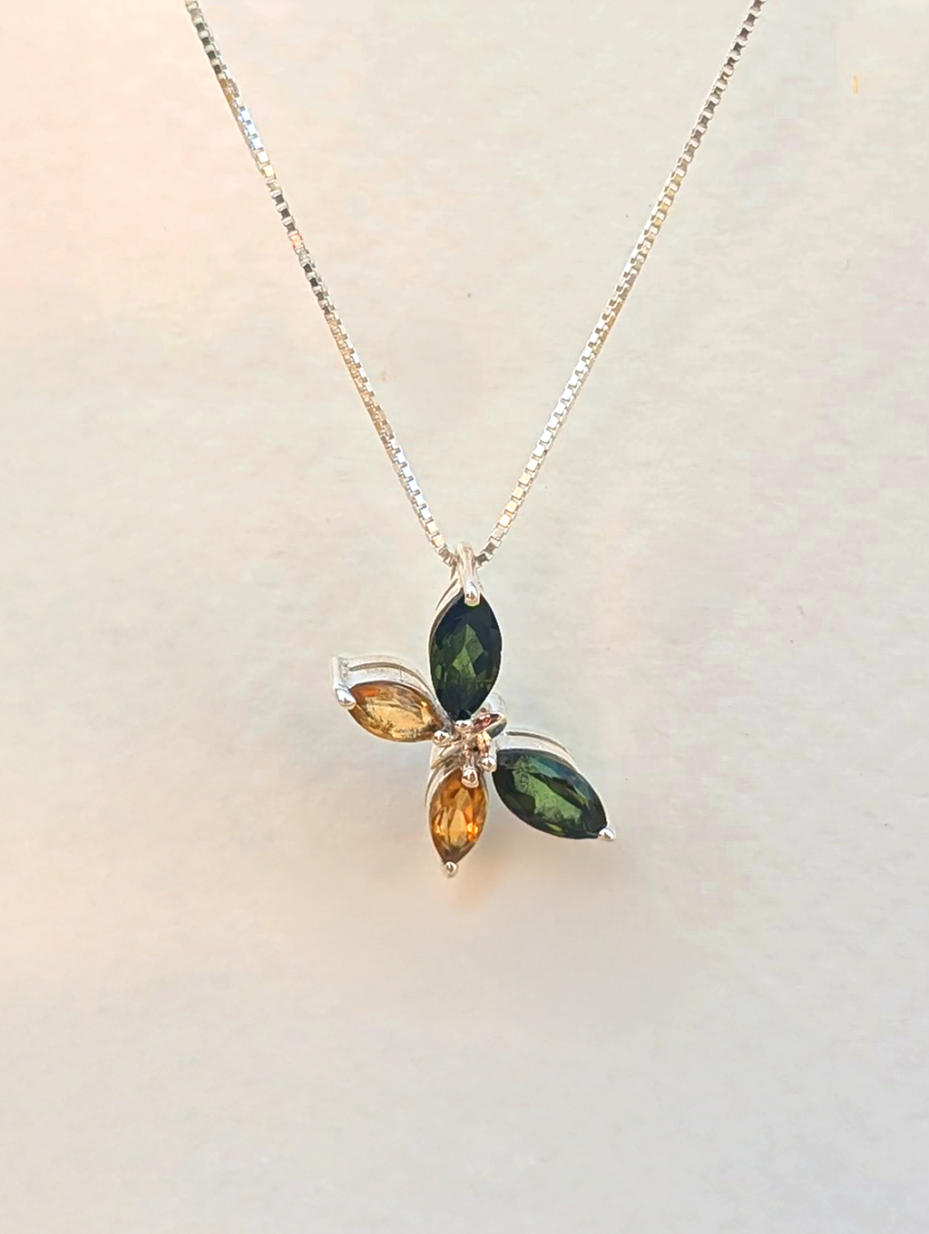 Two tone Butterfly Pendant