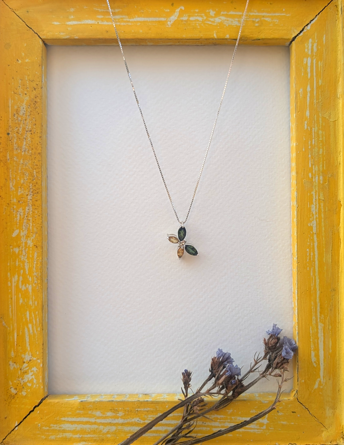 Two tone Butterfly Pendant