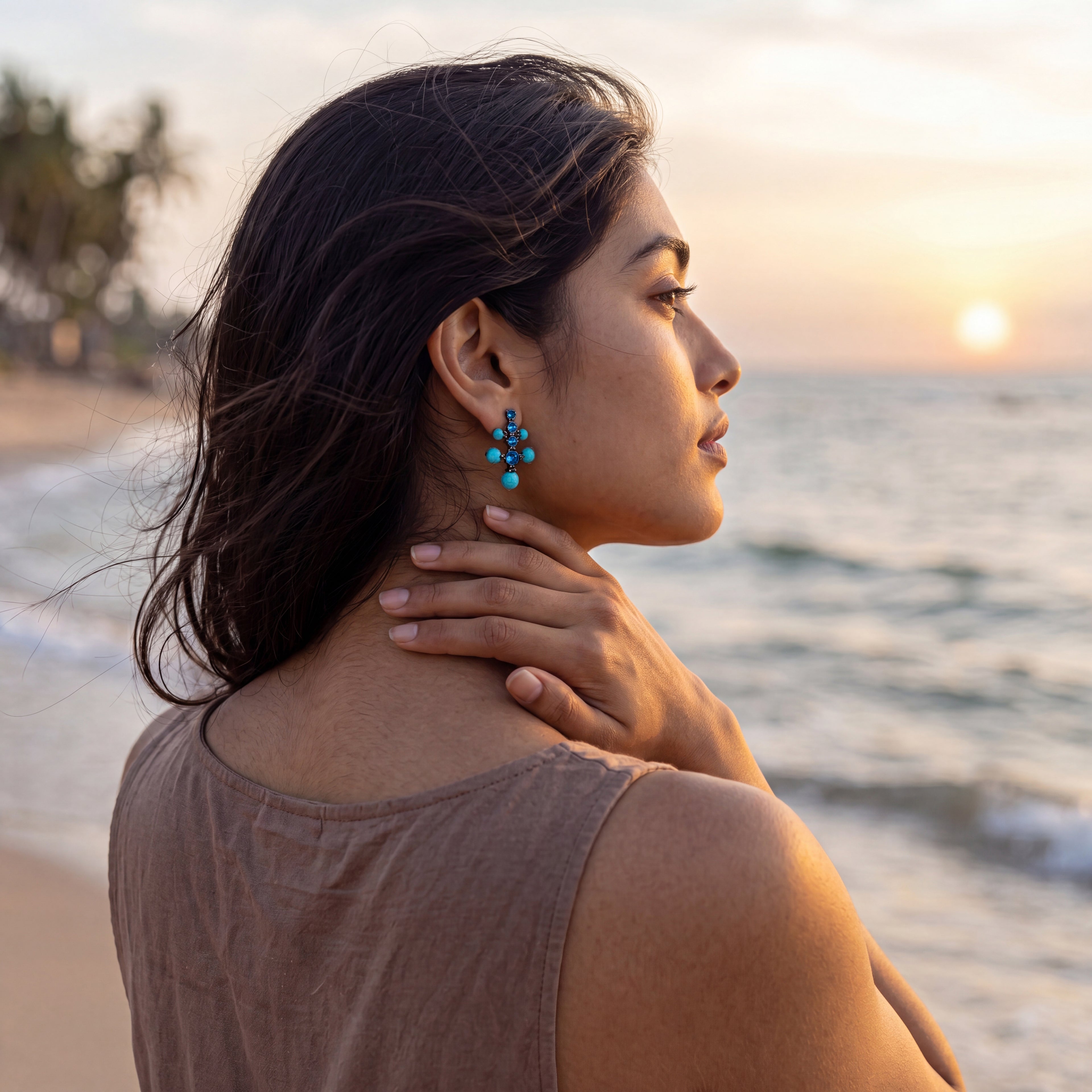 Ocean pop earring