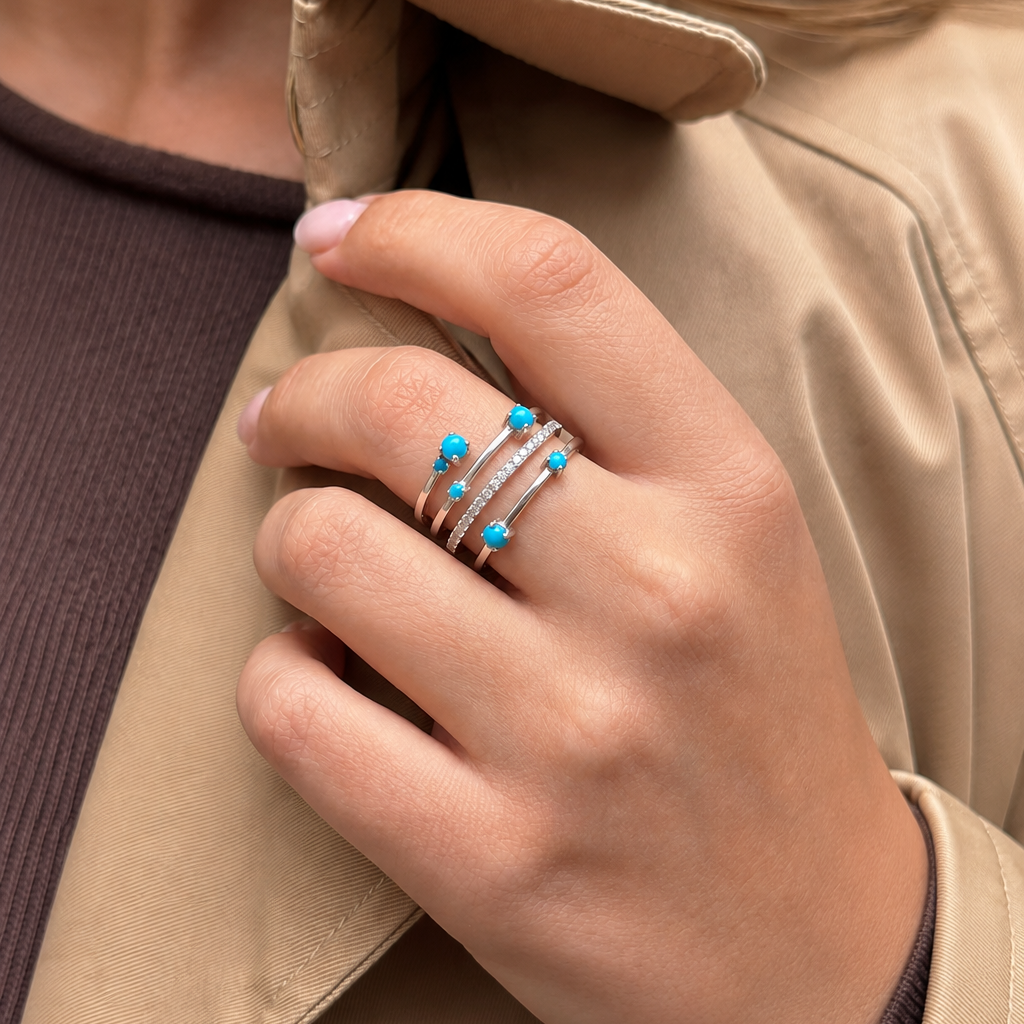 Celeste Stack Ring | Turquoise