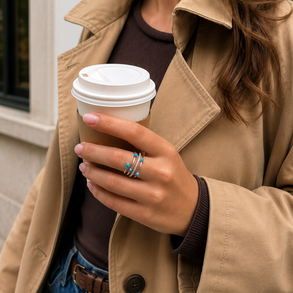 Celeste Stack Ring | Turquoise