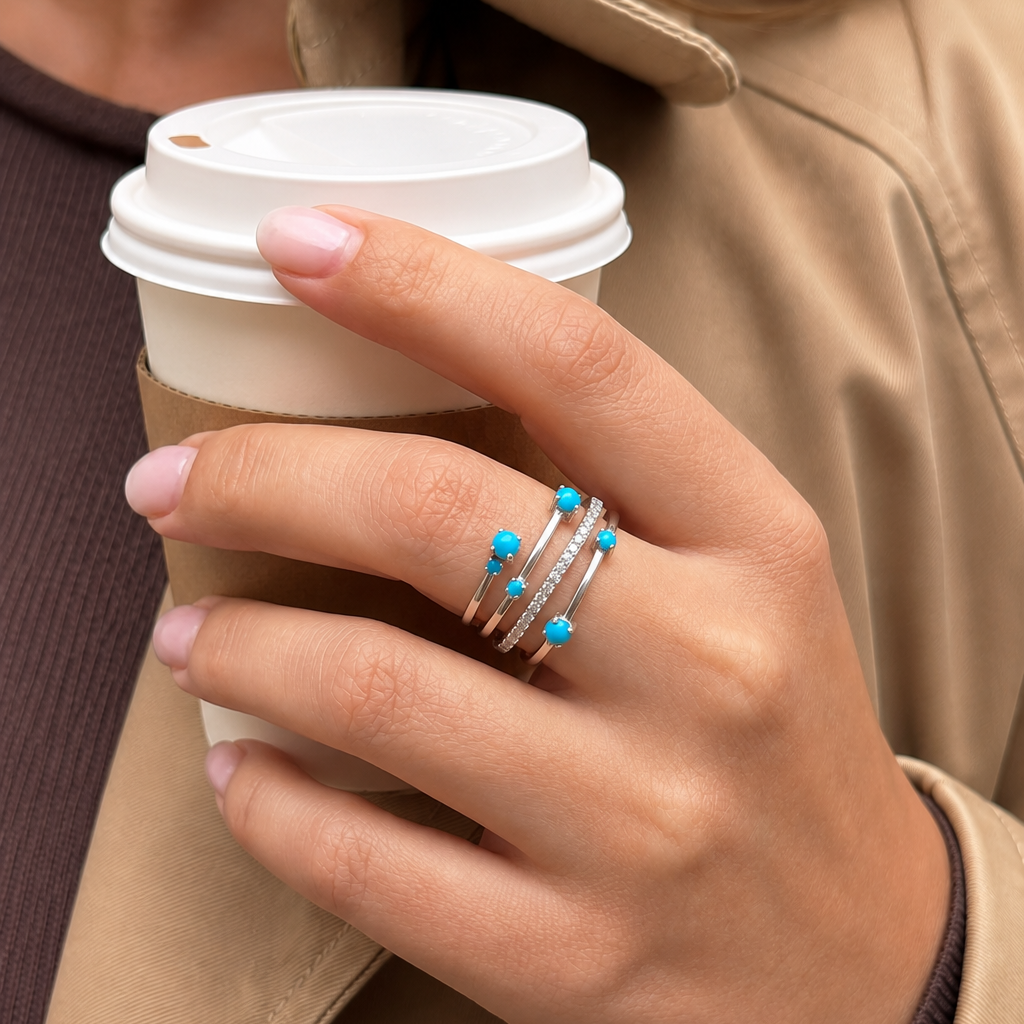 Celeste Stack Ring | Turquoise
